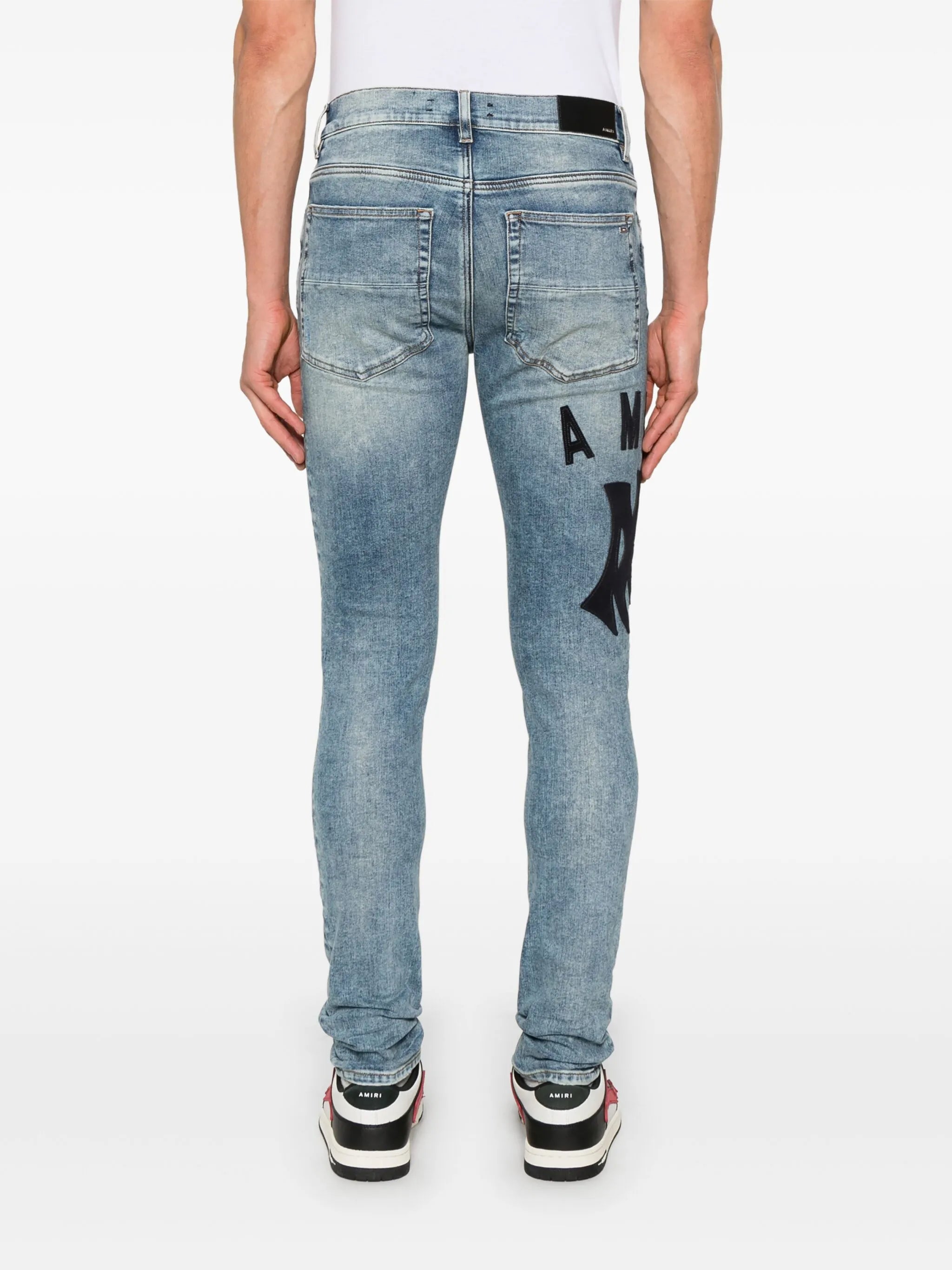 logo-appliqué skinny jeans