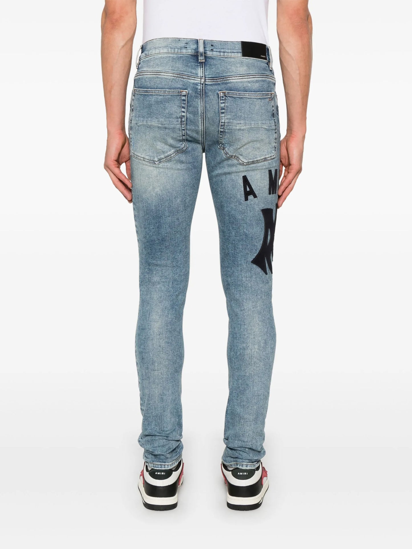 logo-appliqué skinny jeans