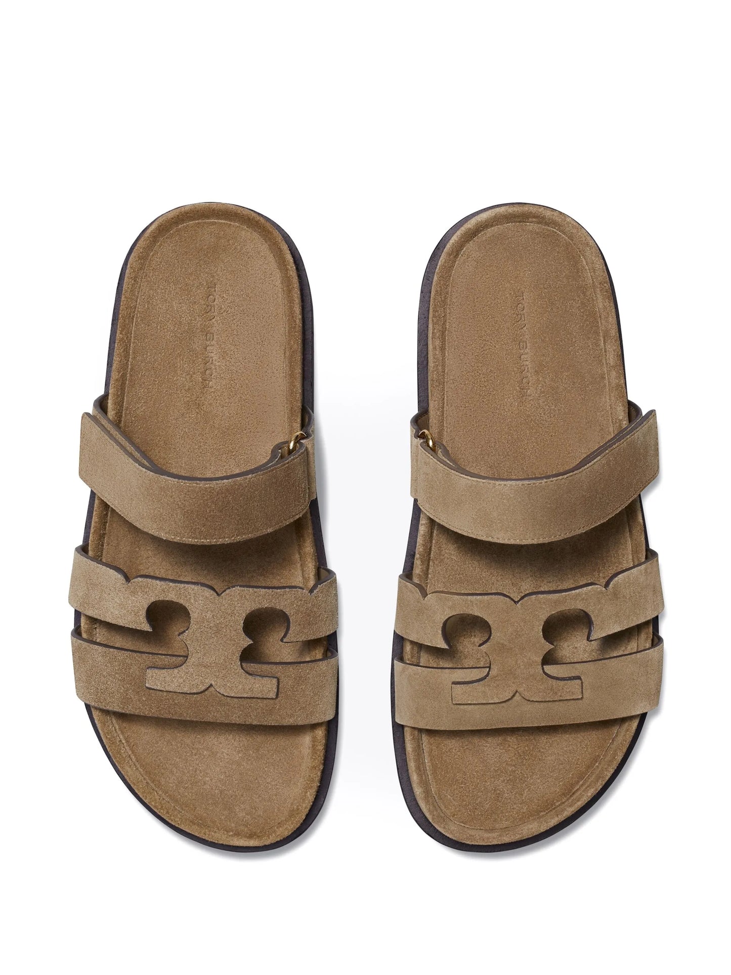 Ines Sport touch-strap suede flat sandals