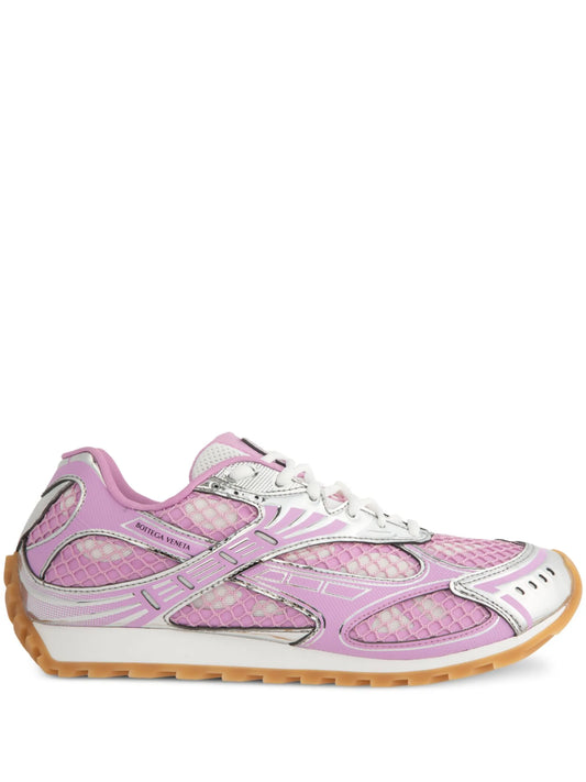 Orbit metallic-finish sneakers