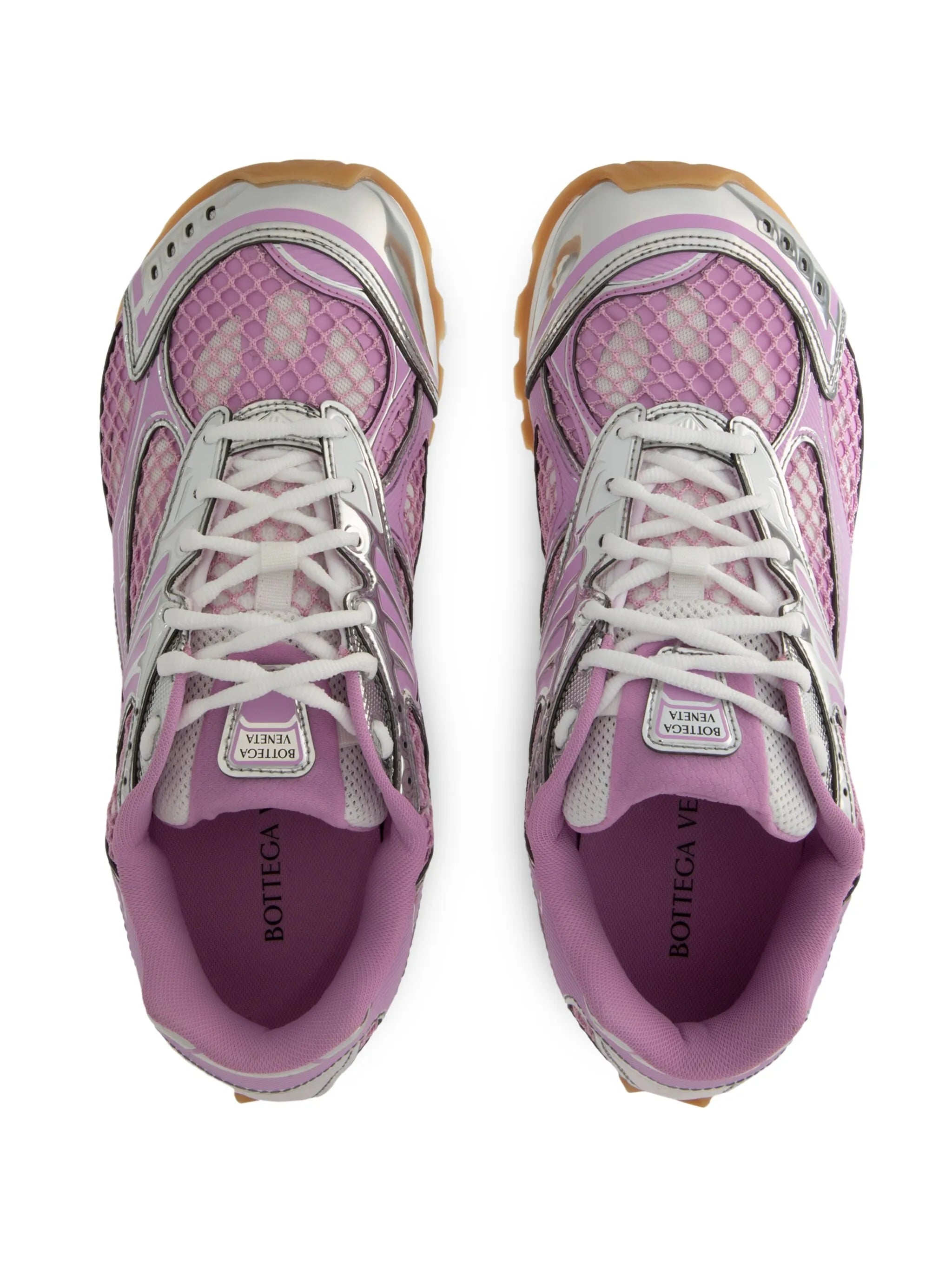 Orbit metallic-finish sneakers