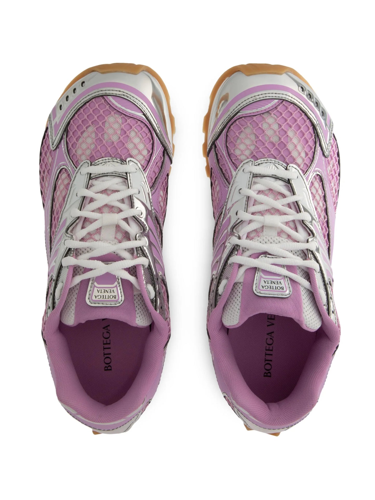 Orbit metallic-finish sneakers