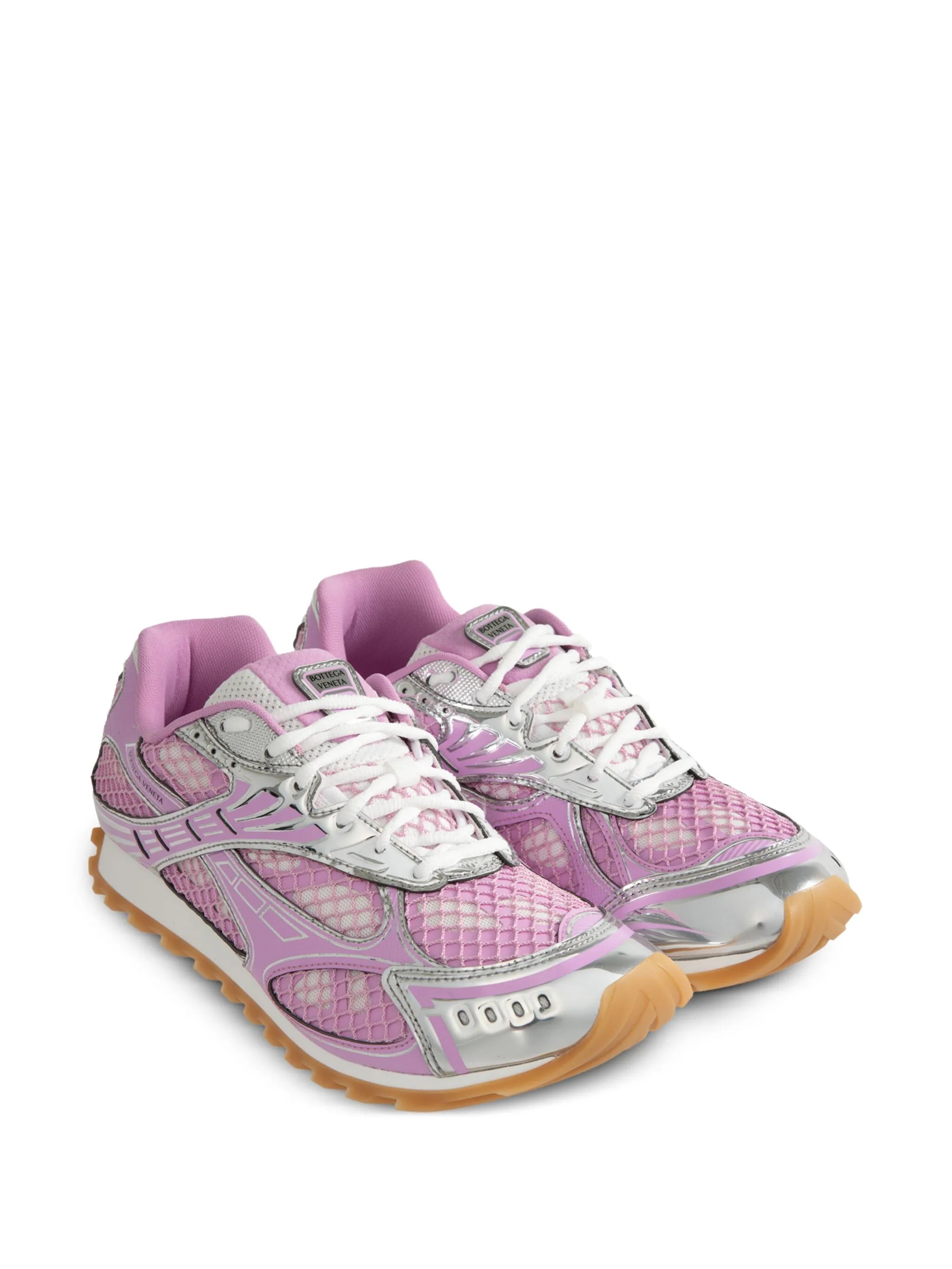 Orbit metallic-finish sneakers