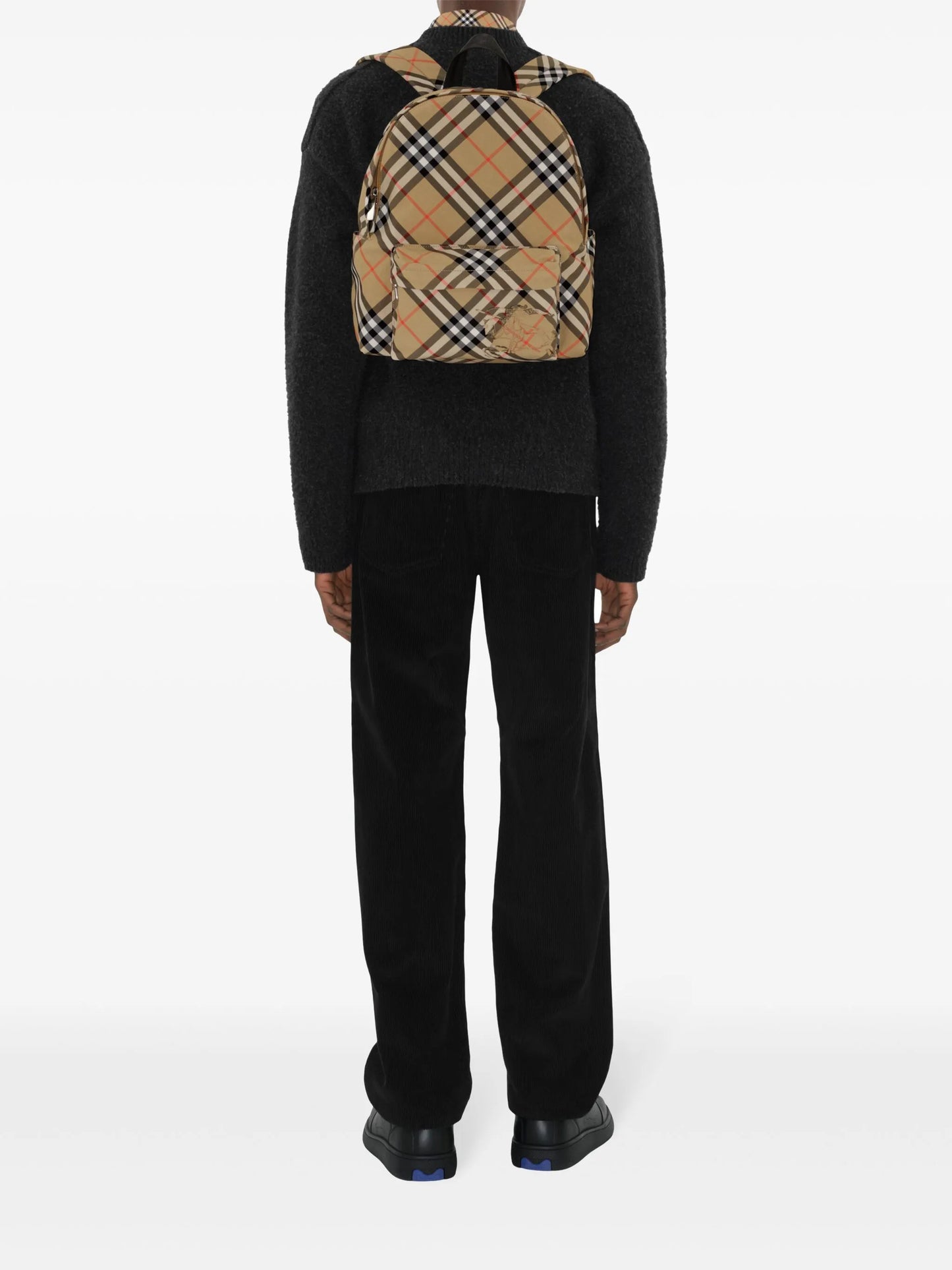 small check-pattern backpack