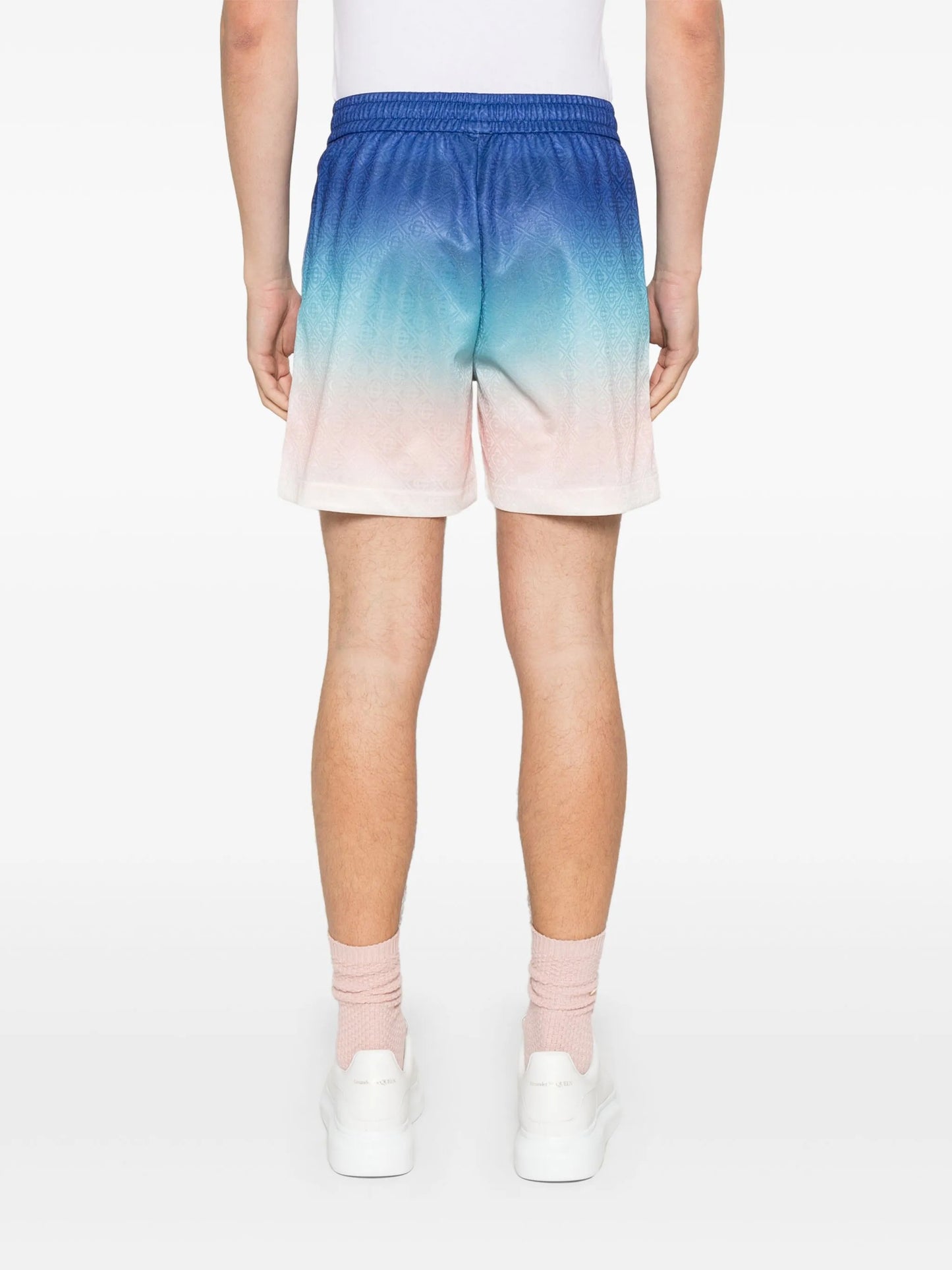 gradient monogram-print shorts