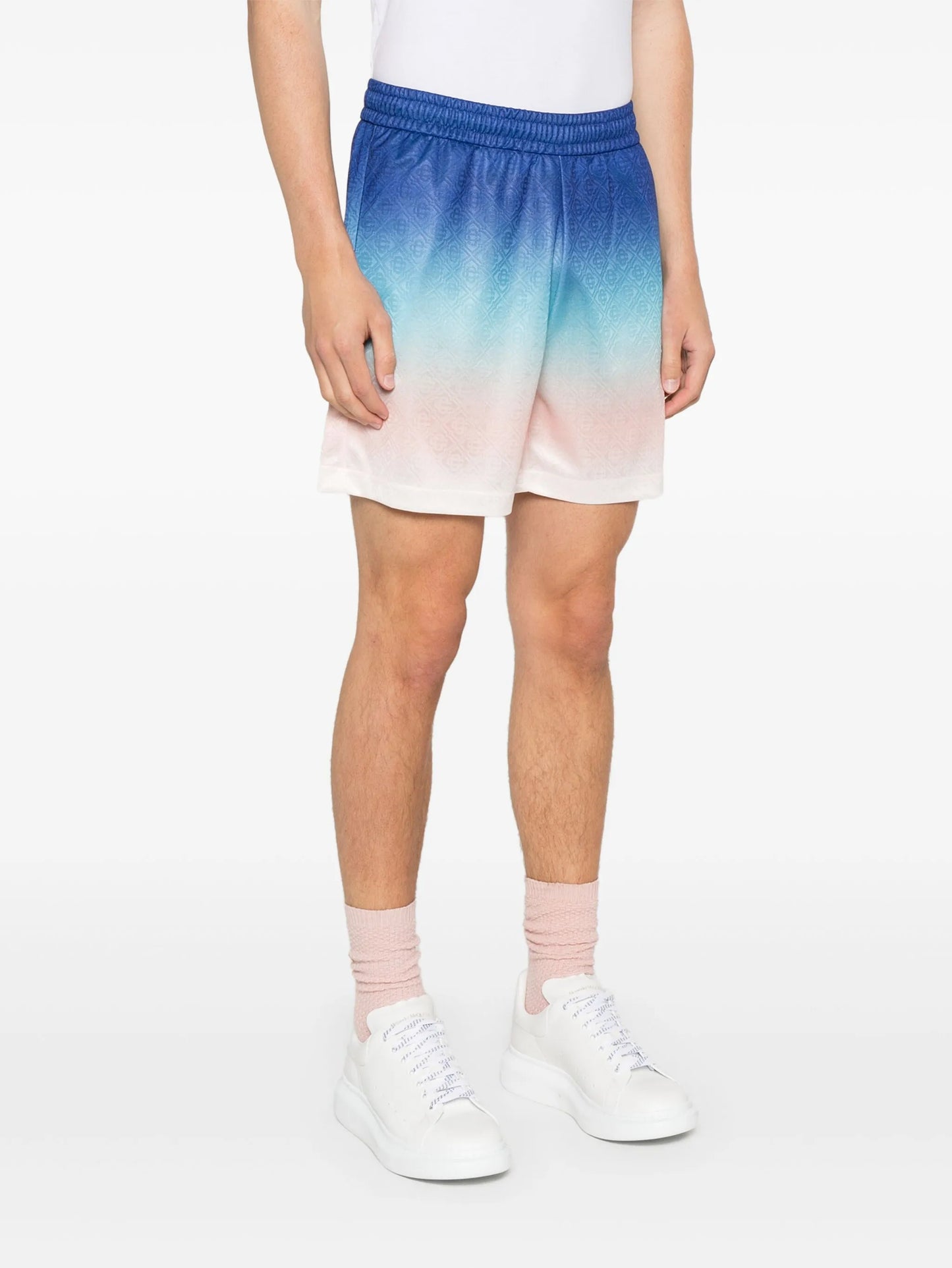 gradient monogram-print shorts