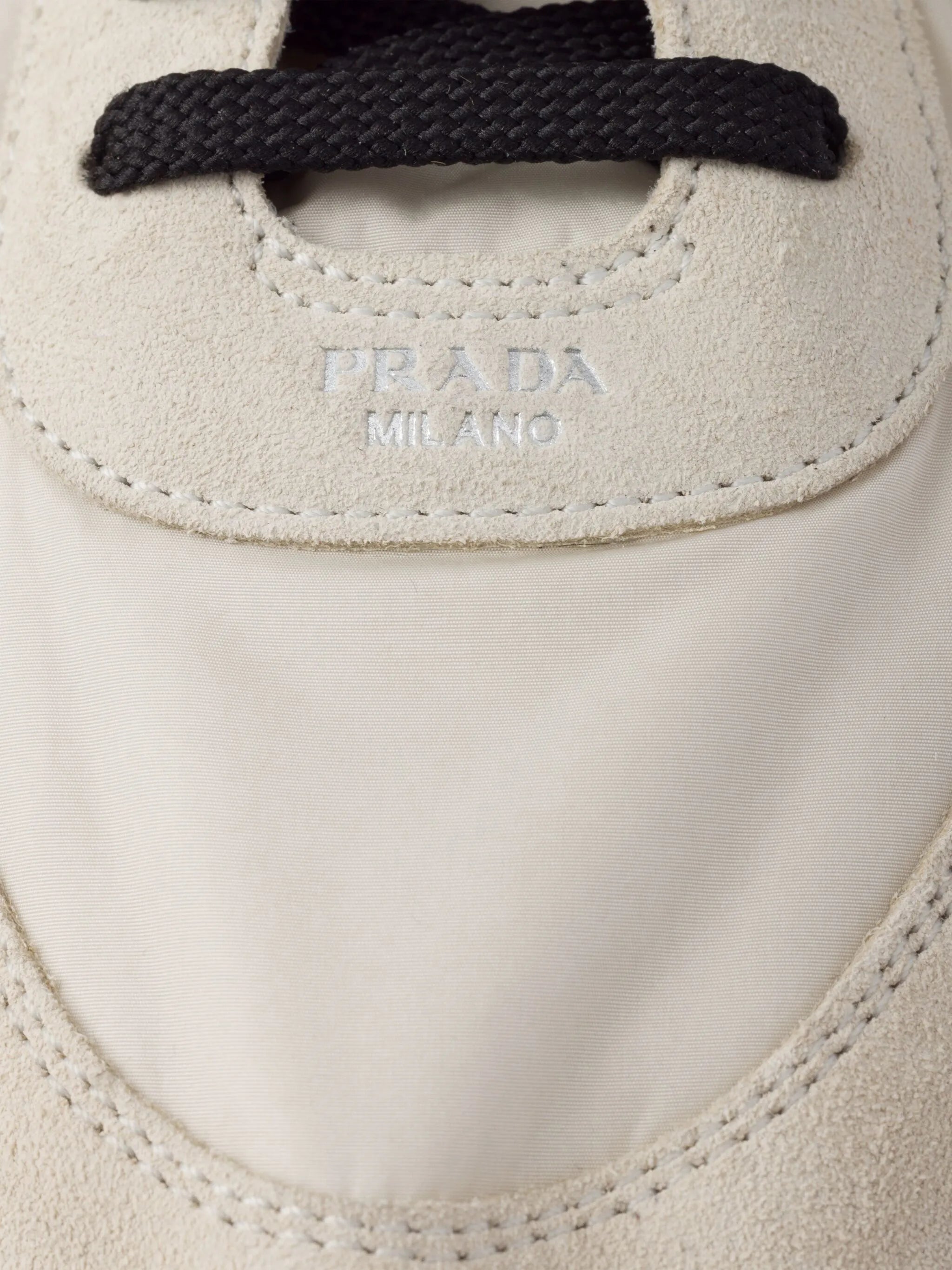 Collapse Re-Nylon suede sneakers