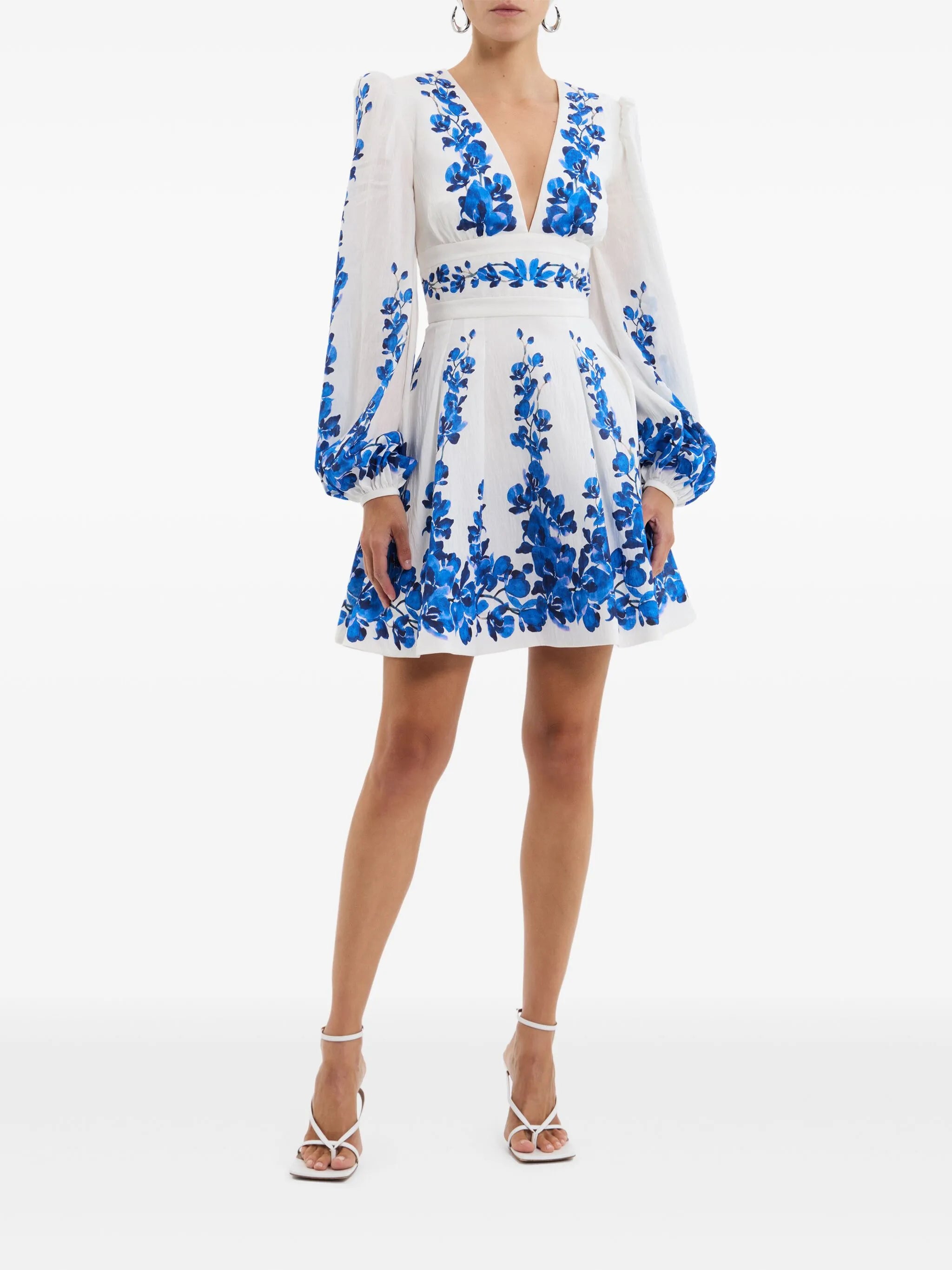 floral-print mini dress