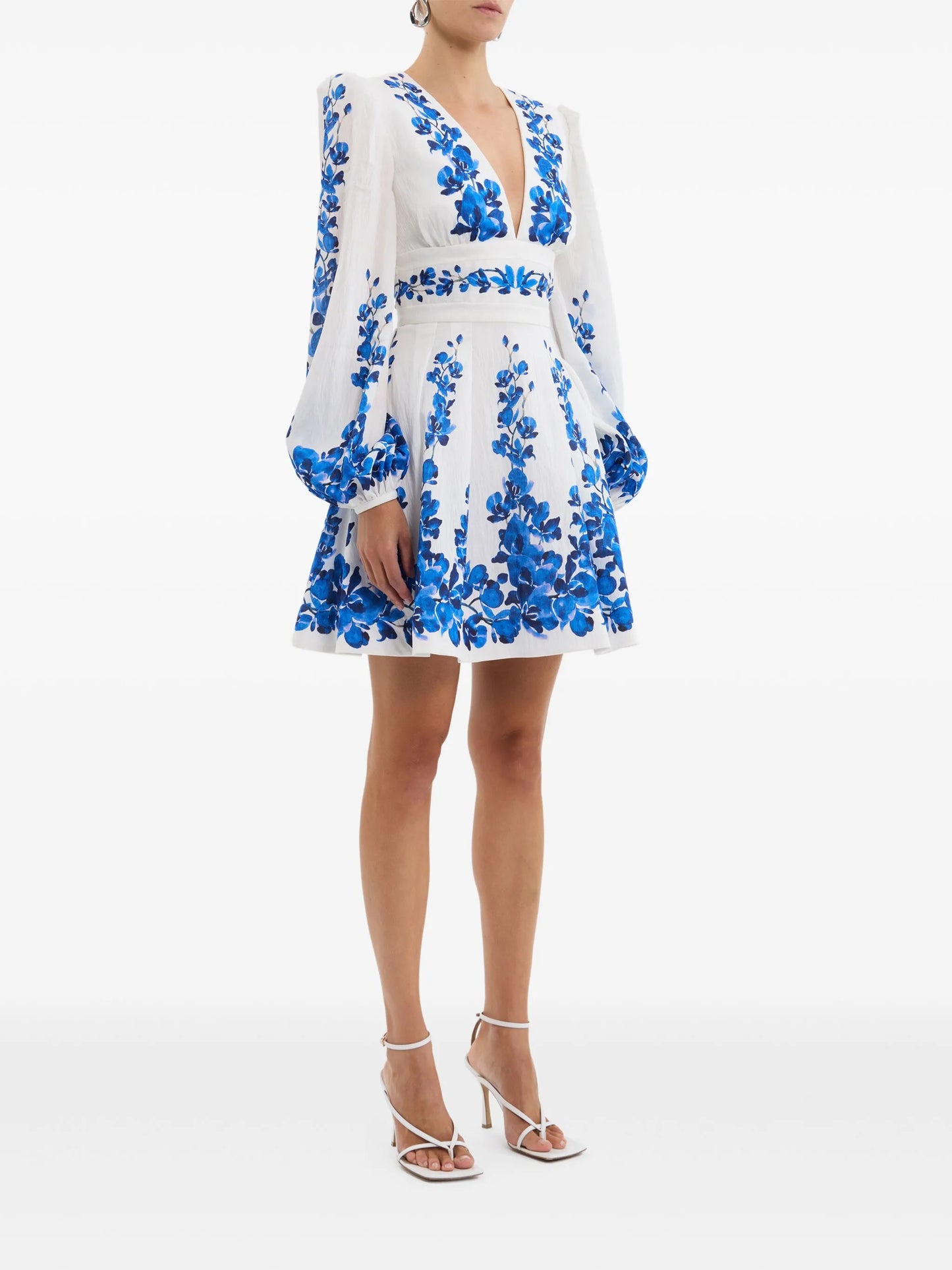 floral-print mini dress