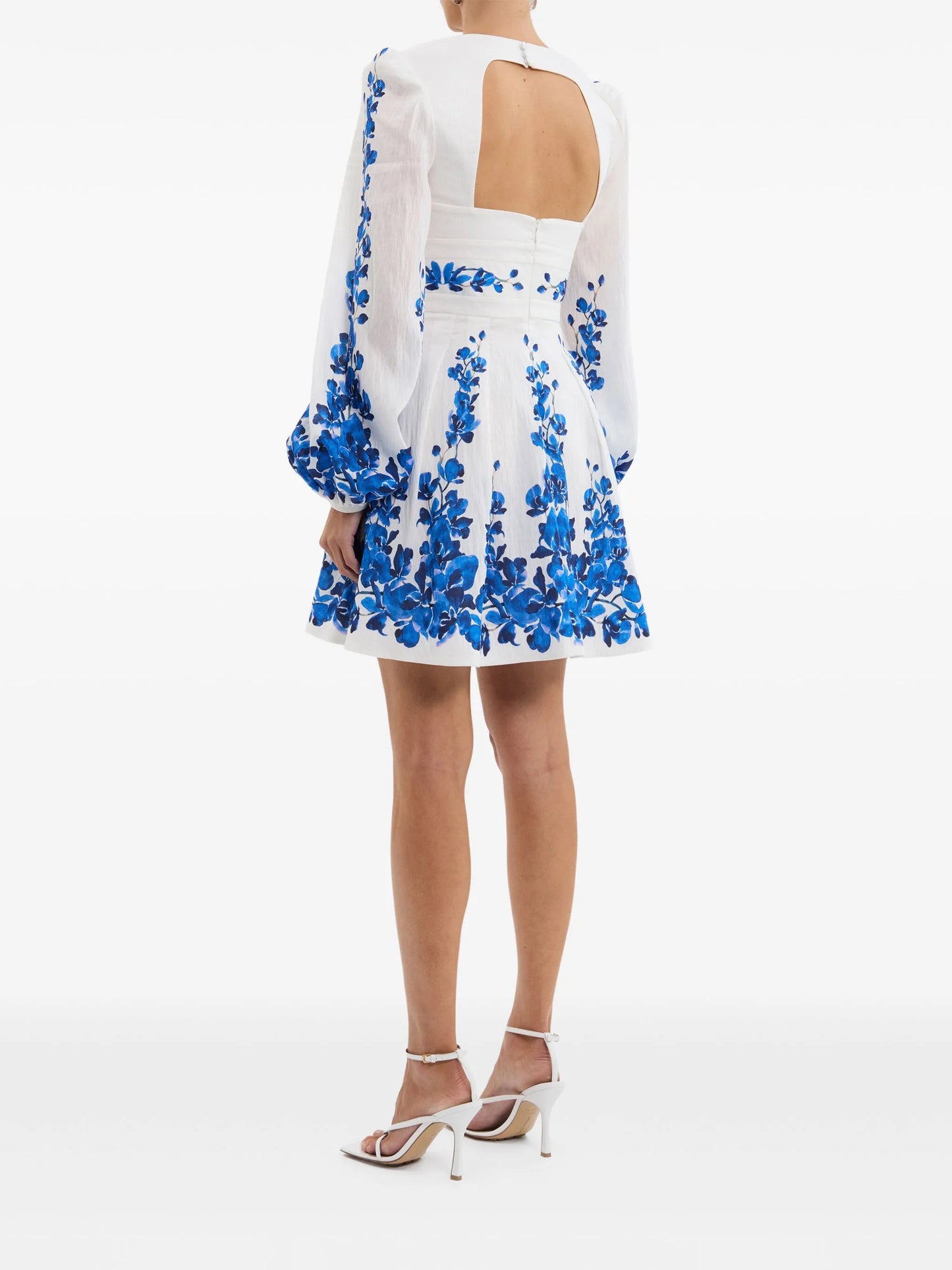 floral-print mini dress