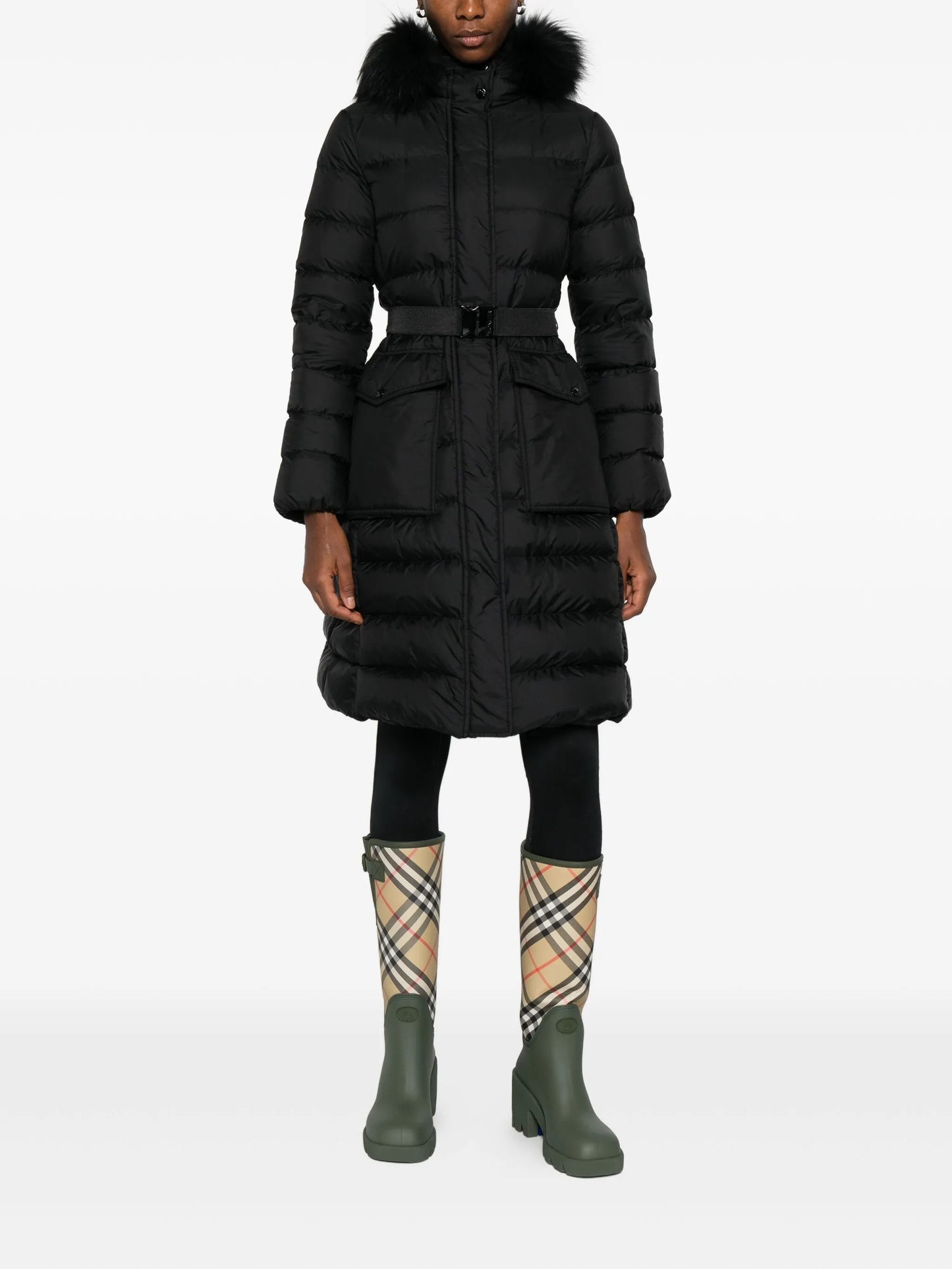 Khloesse trimmed quilted coat