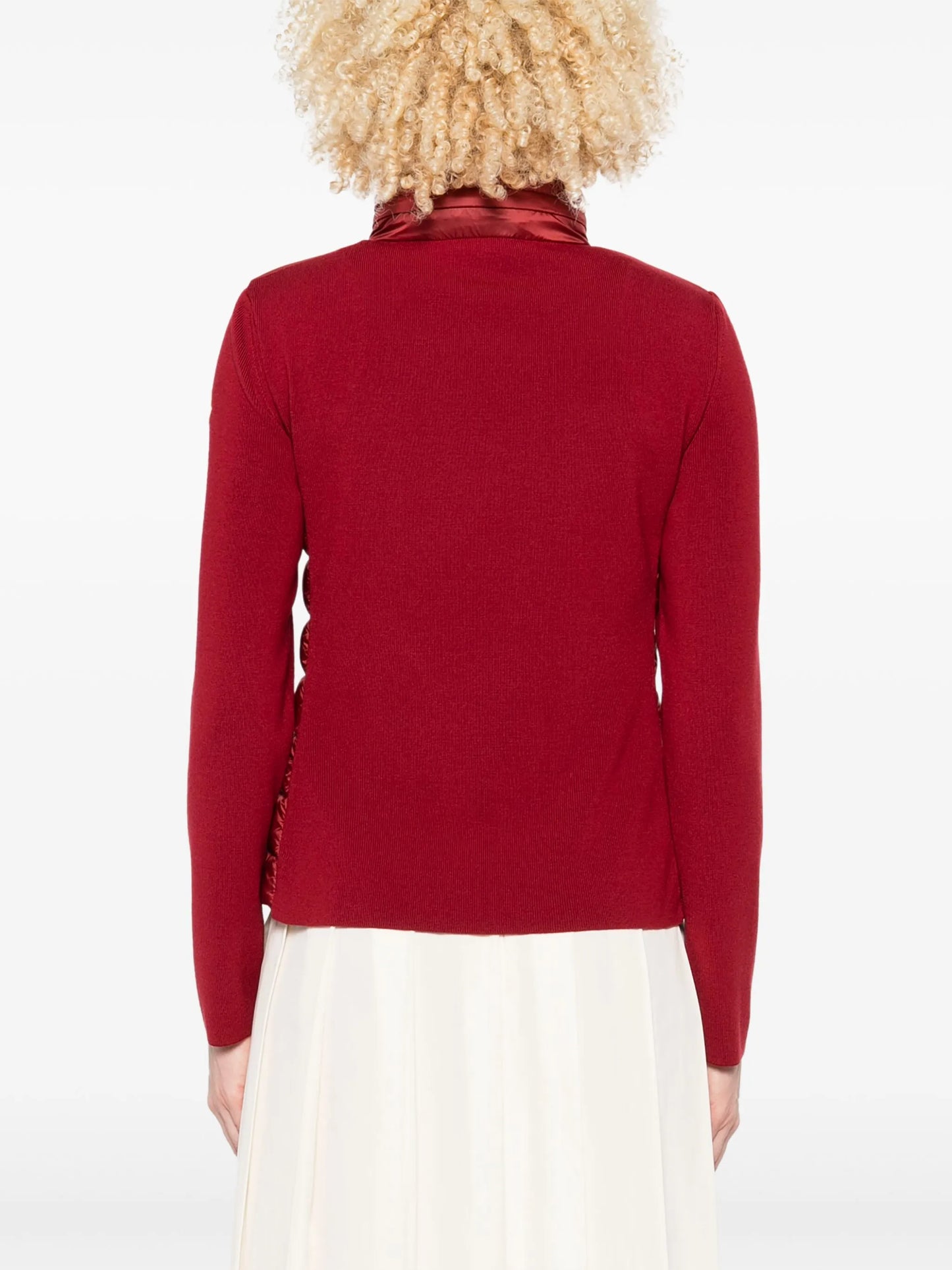 padded-front knit jacket