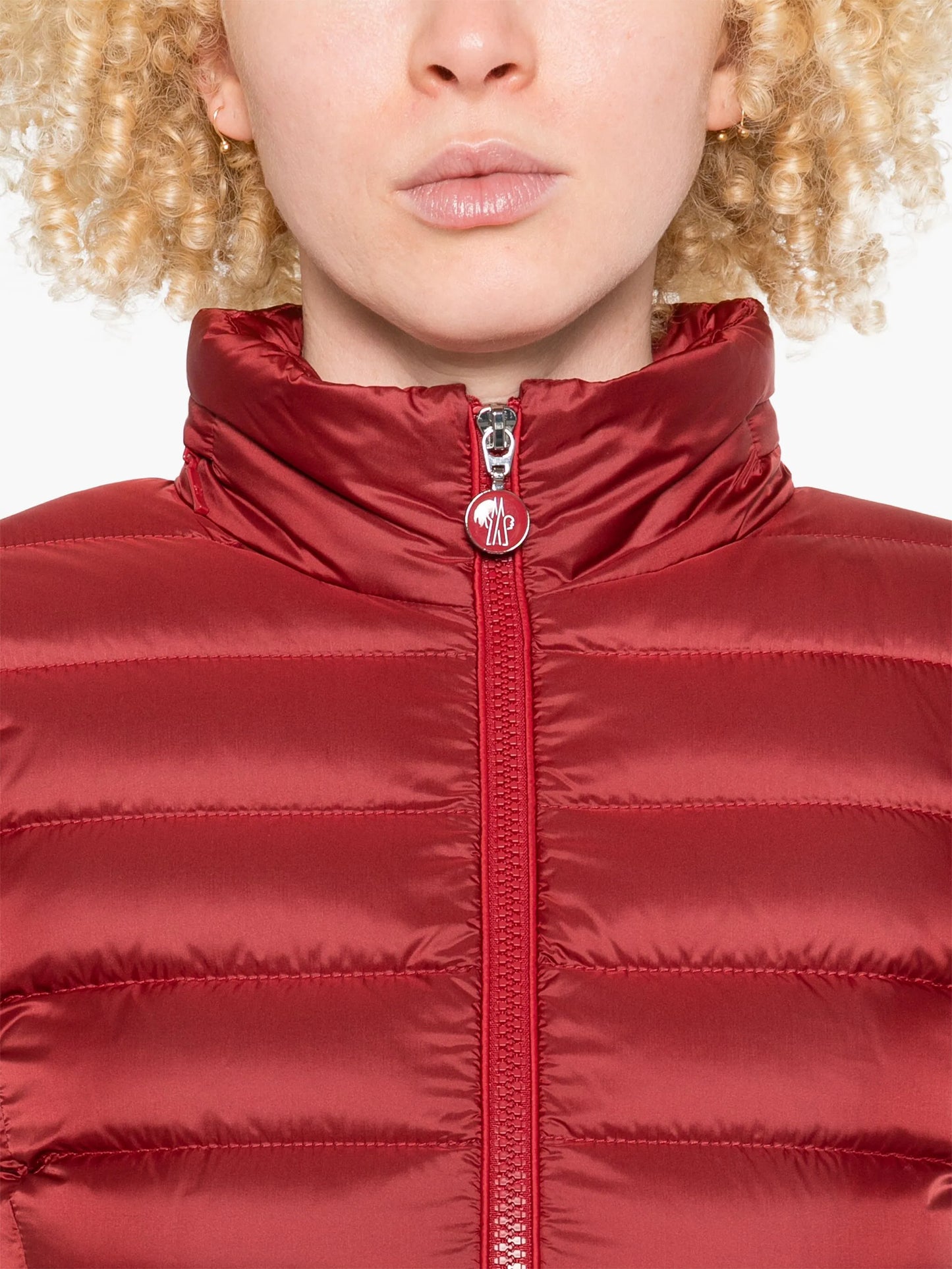 padded-front knit jacket