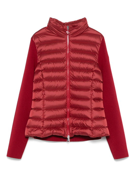 padded-front knit jacket