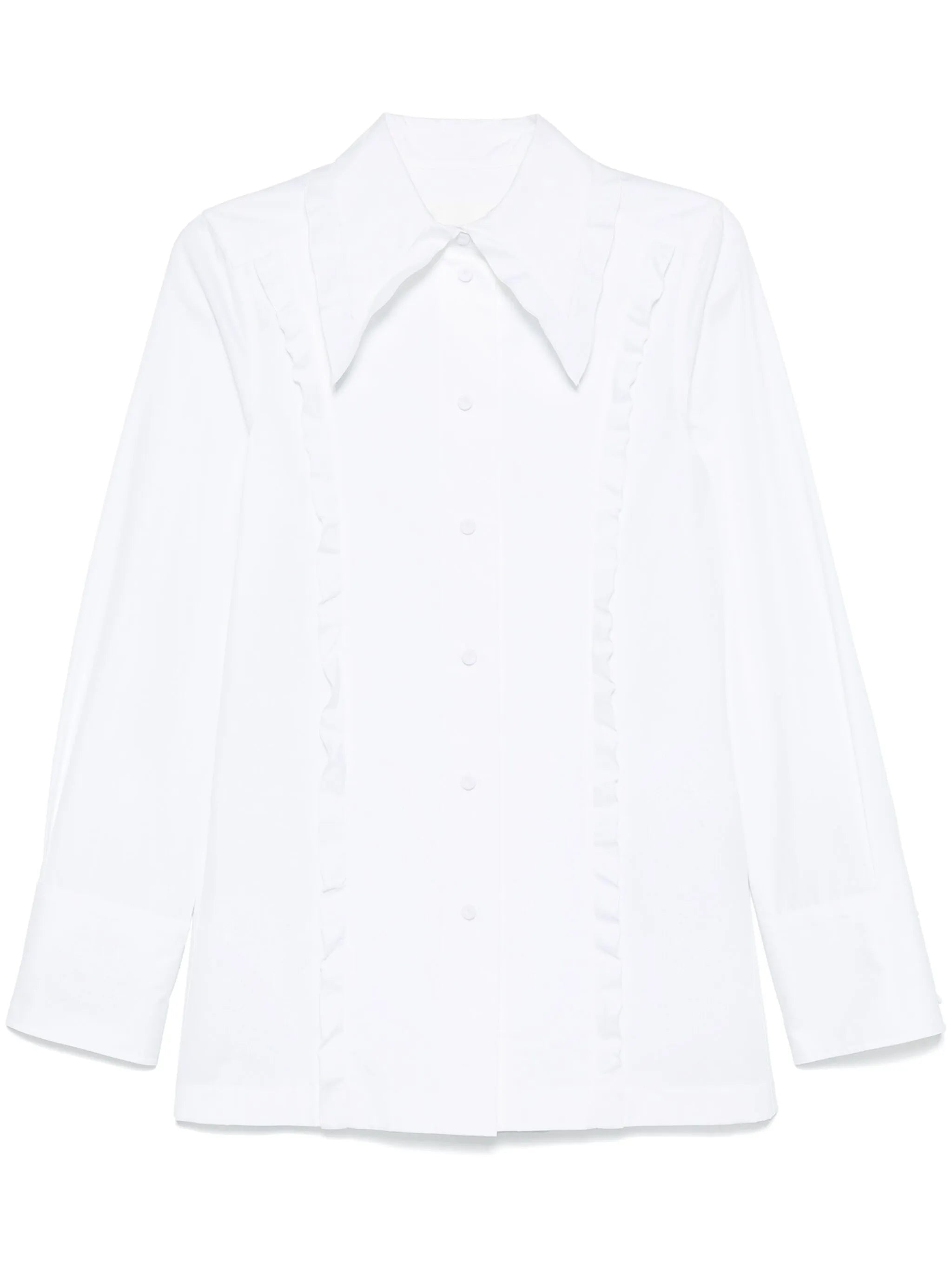 ruffle-trim shirt