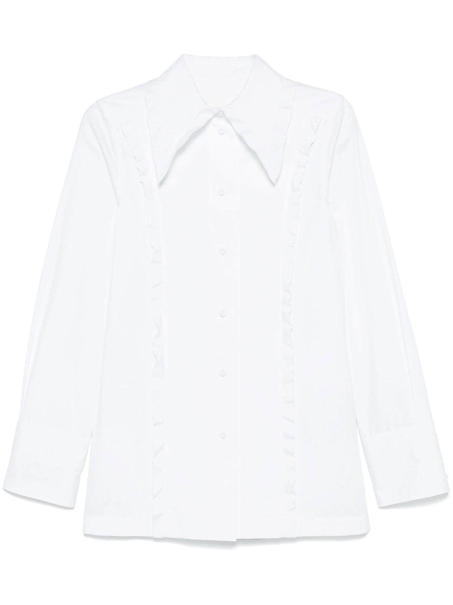 ruffle-trim shirt