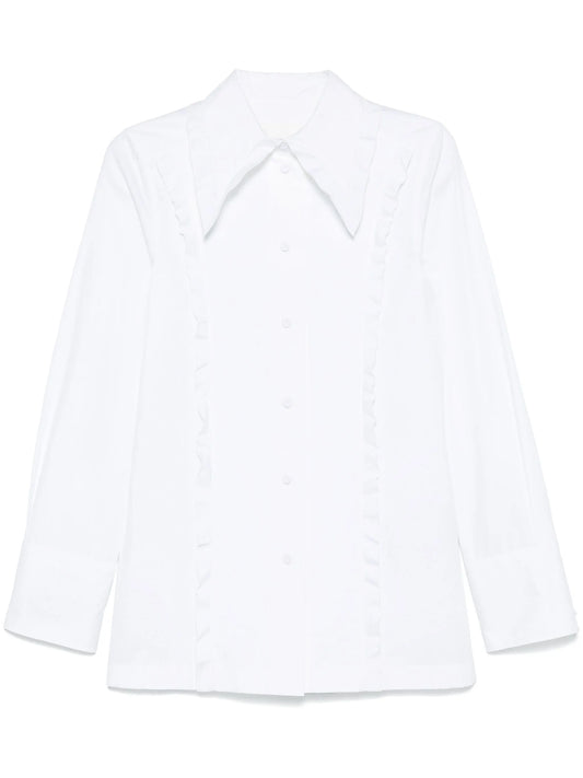 ruffle-trim shirt