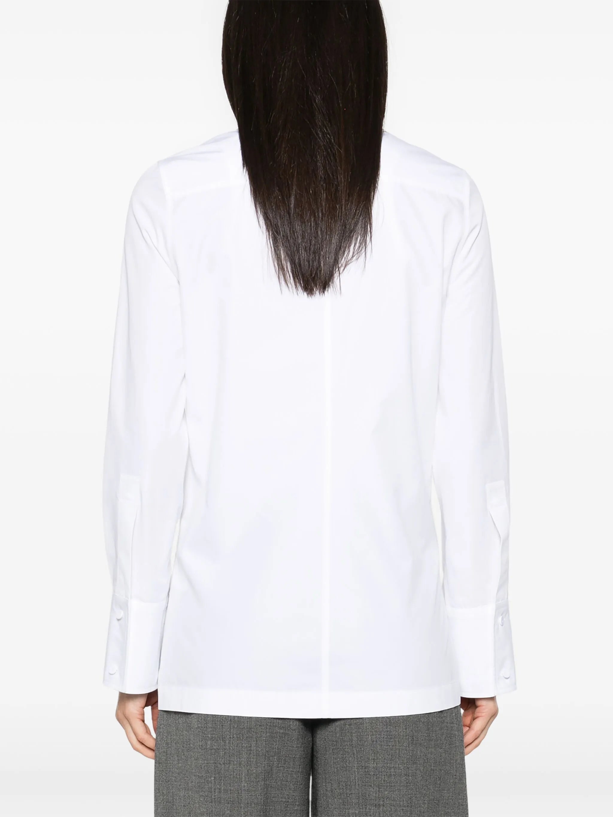 ruffle-trim shirt
