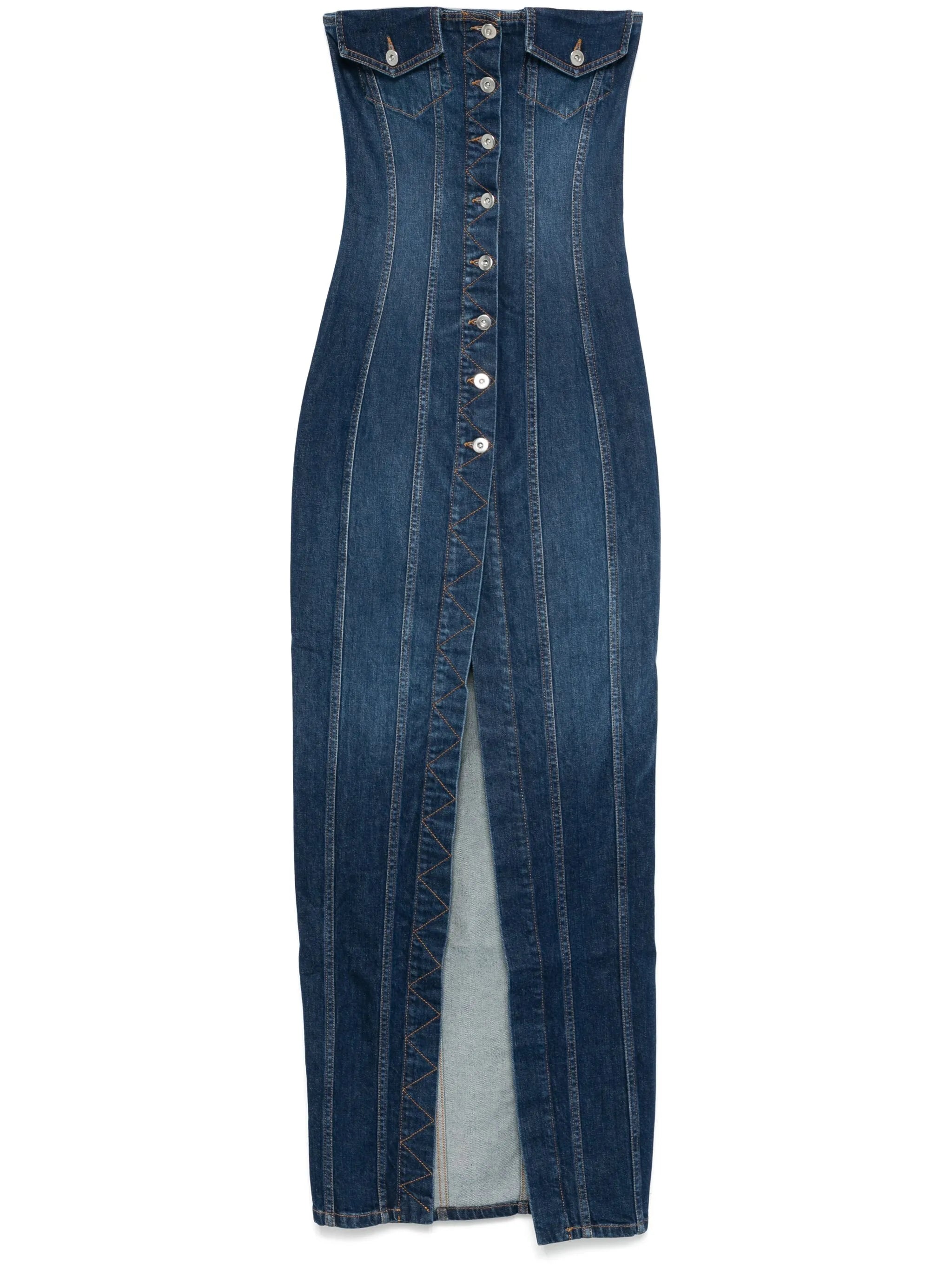 denim maxi dress