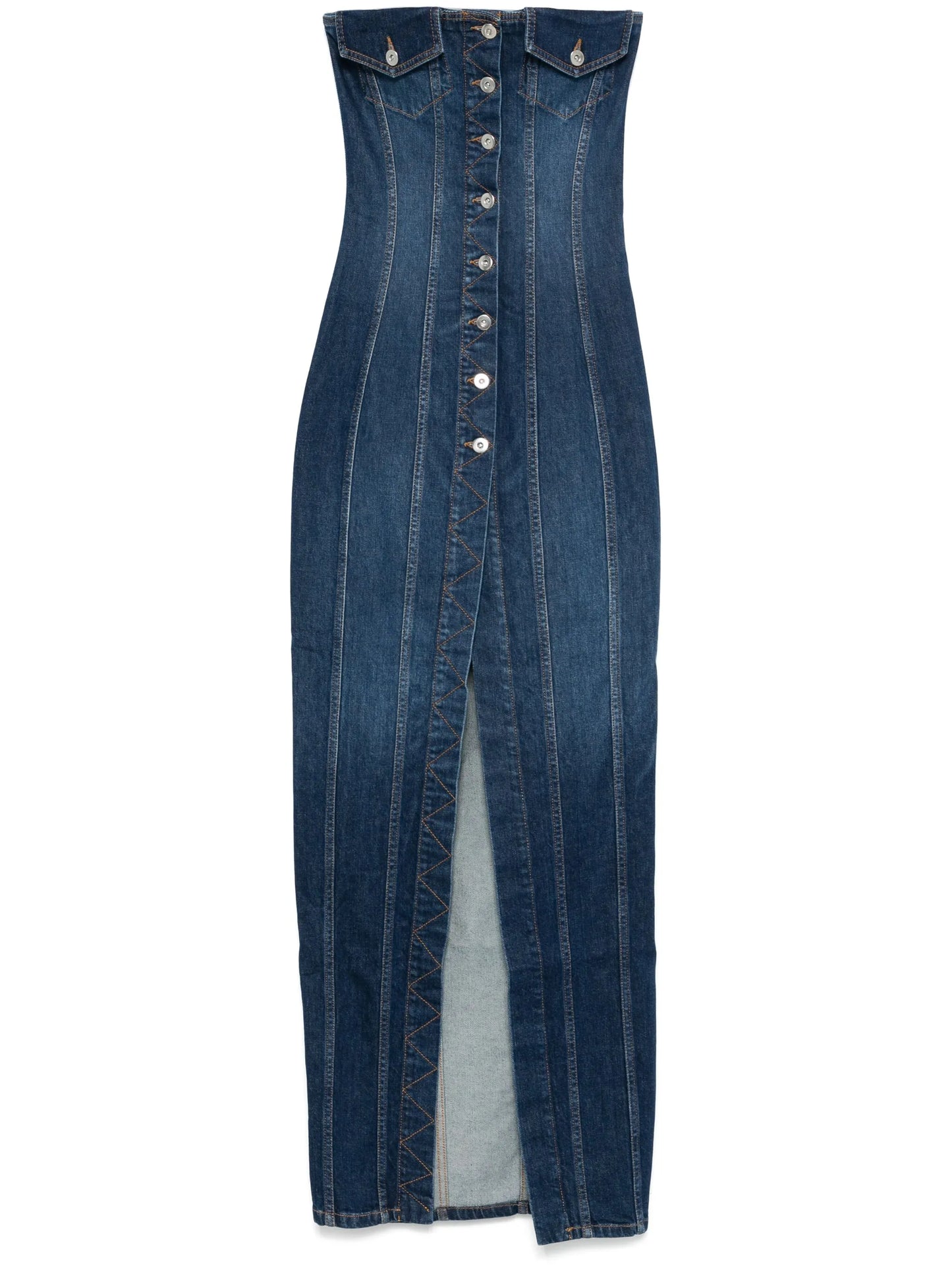 denim maxi dress