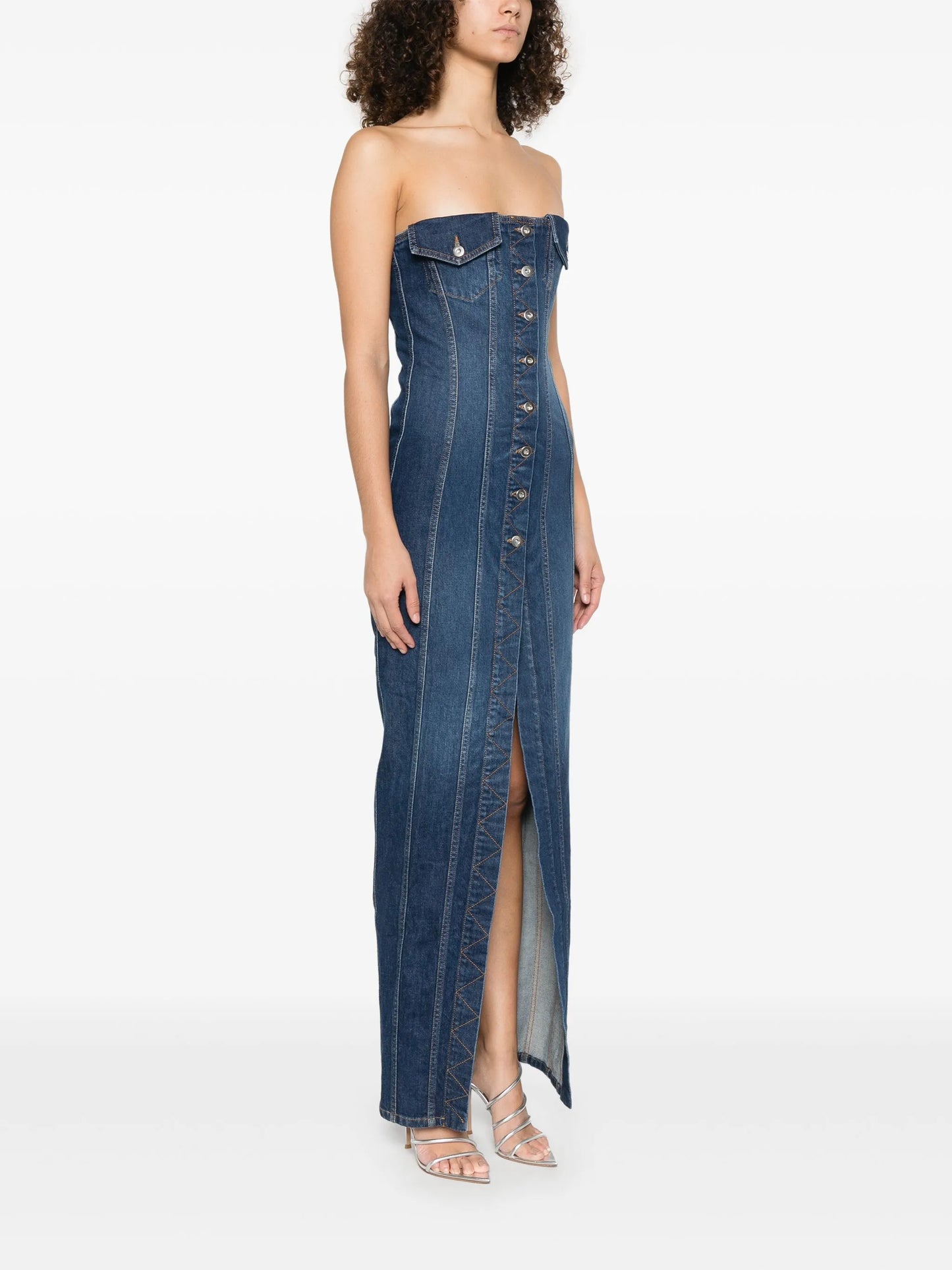 denim maxi dress