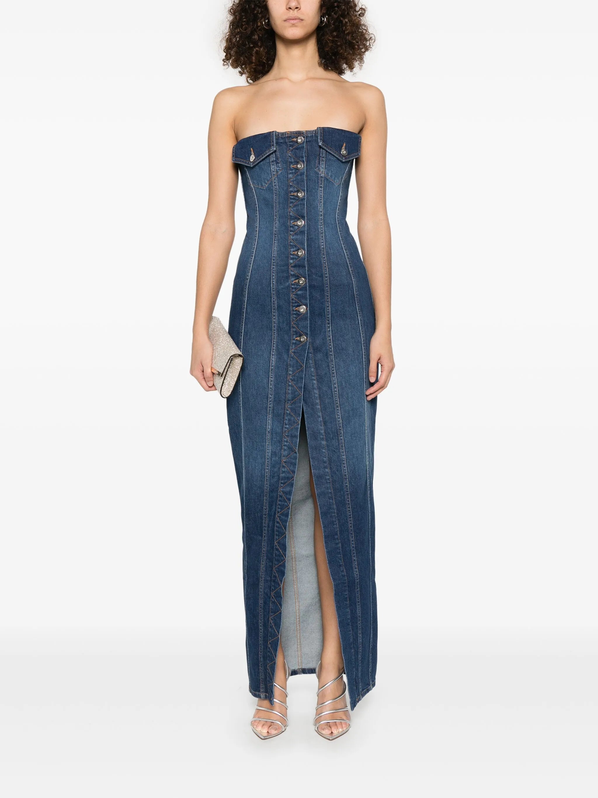 denim maxi dress