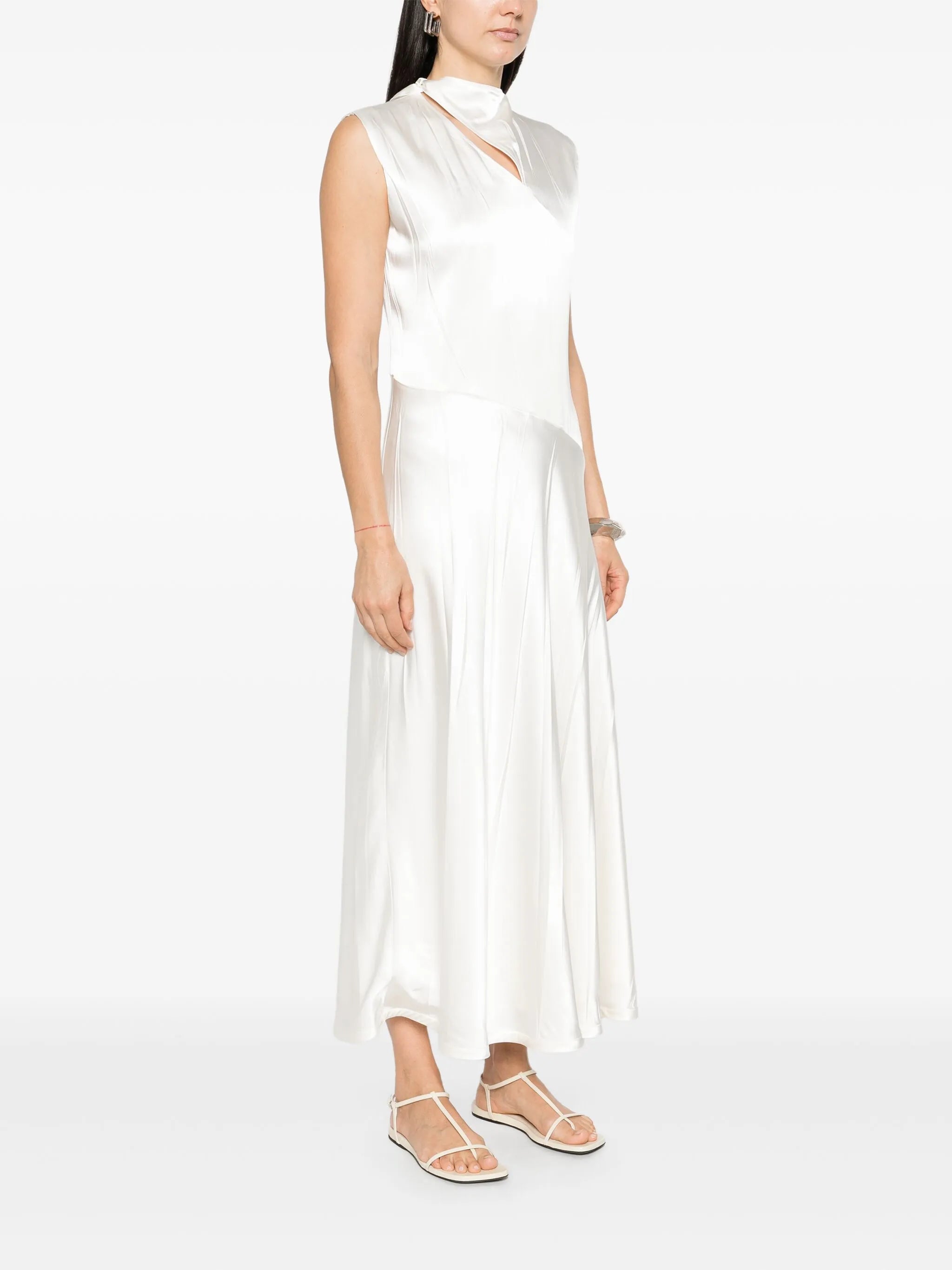 satin midi dress