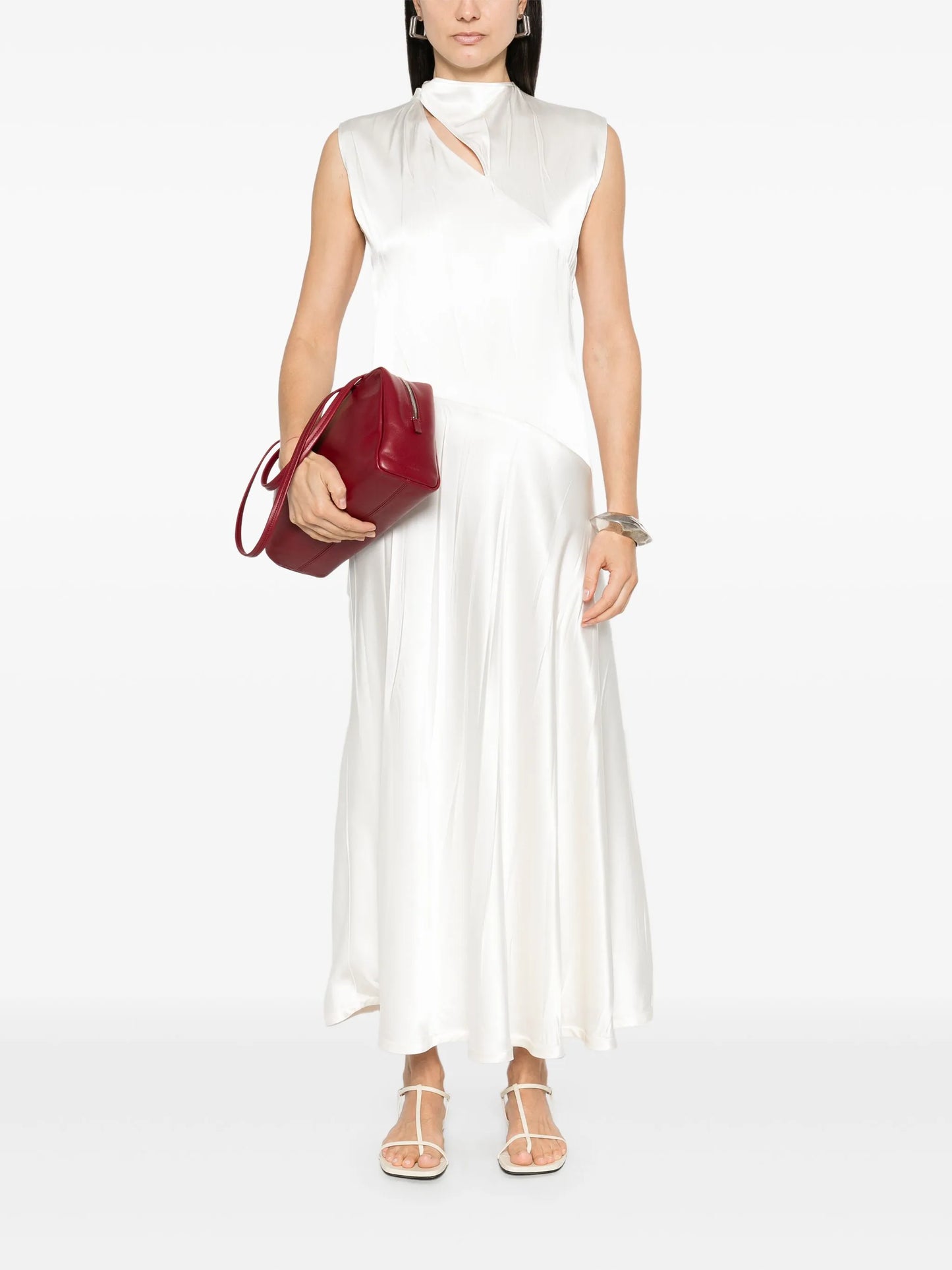 satin midi dress