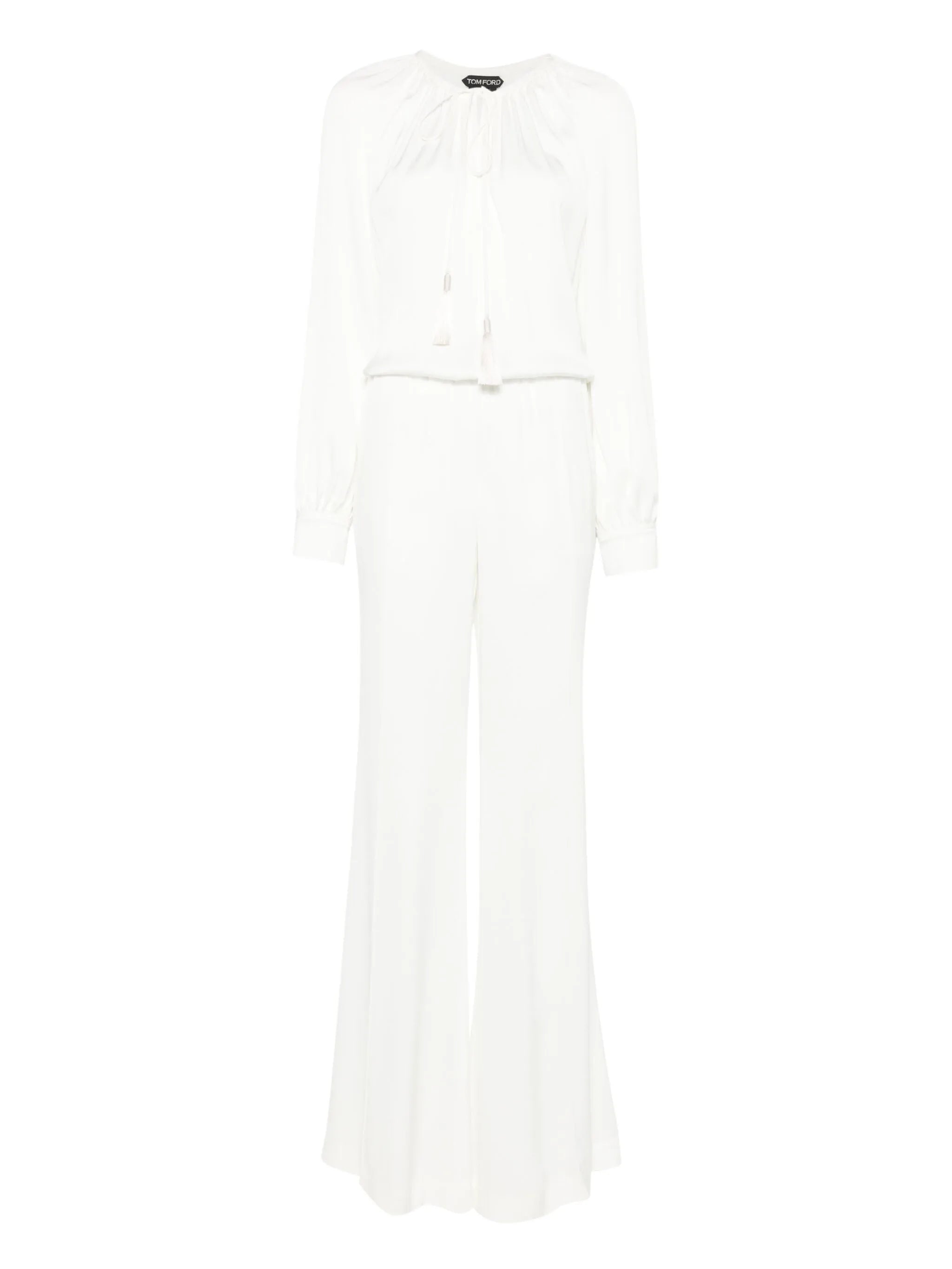 tie-neck jumpsuit