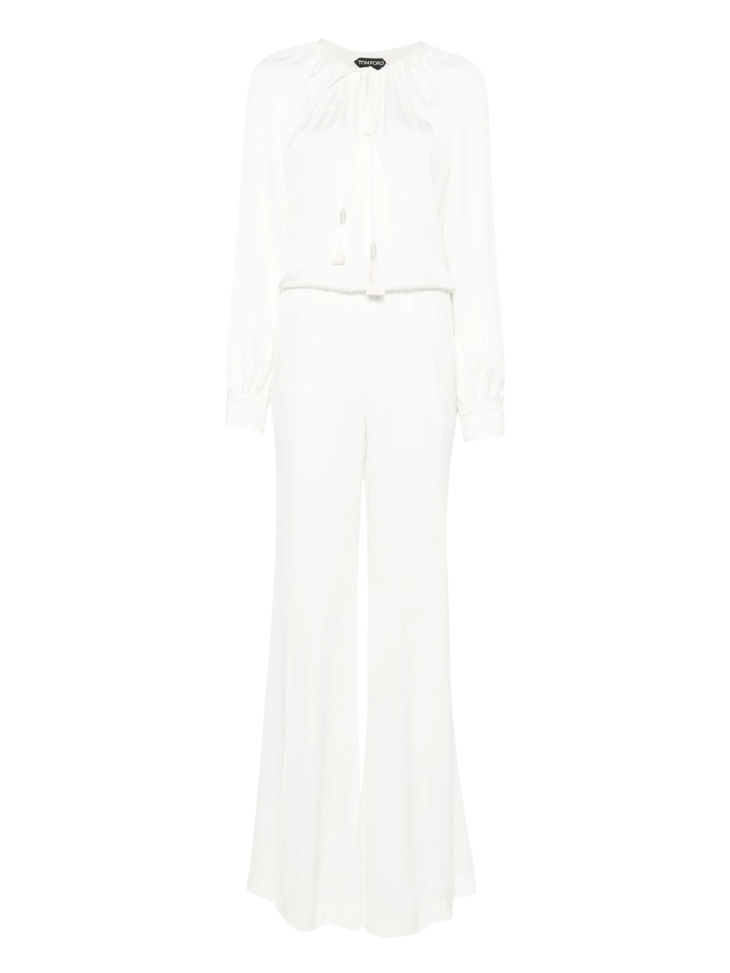 tie-neck jumpsuit