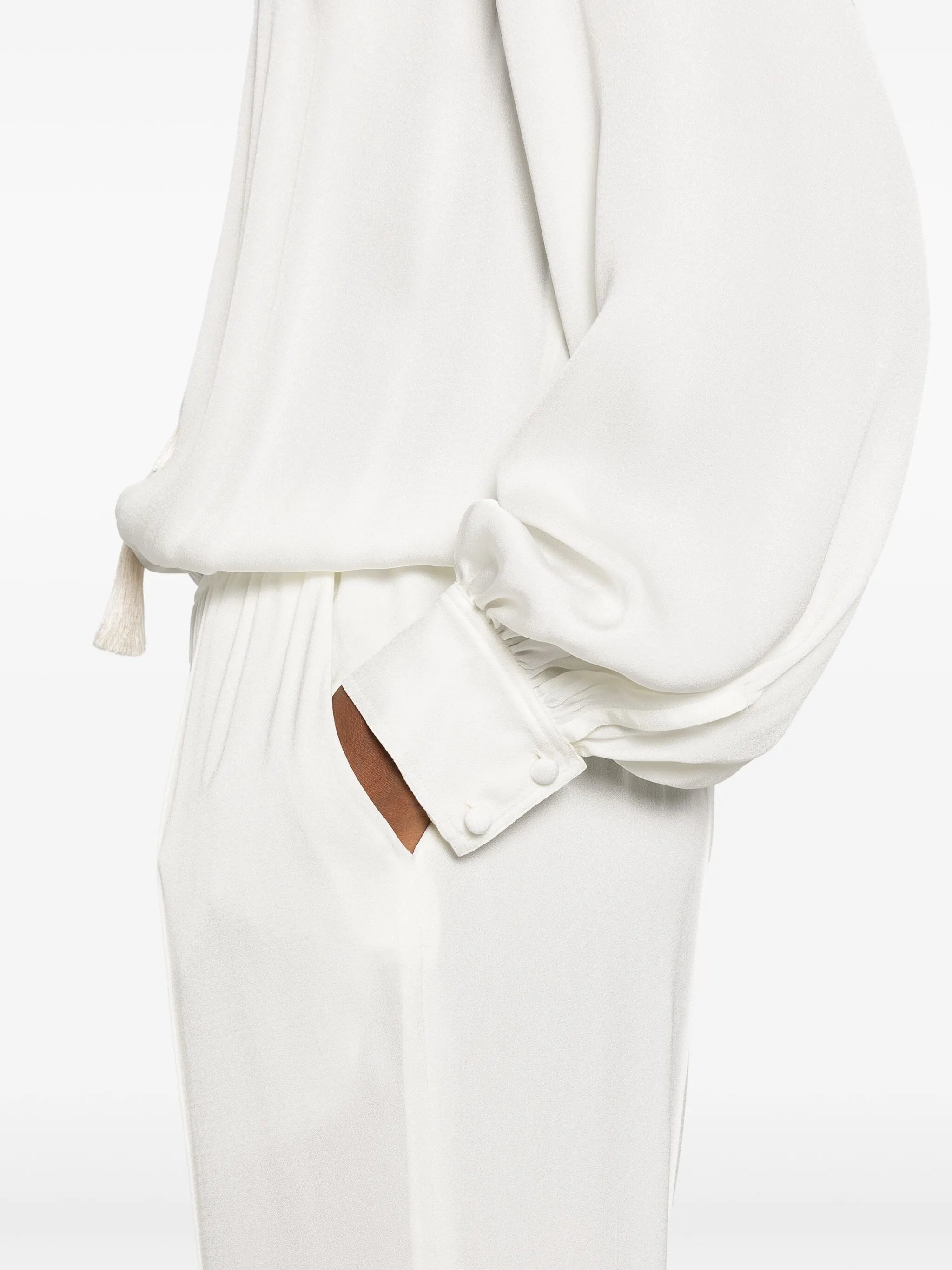 tie-neck jumpsuit