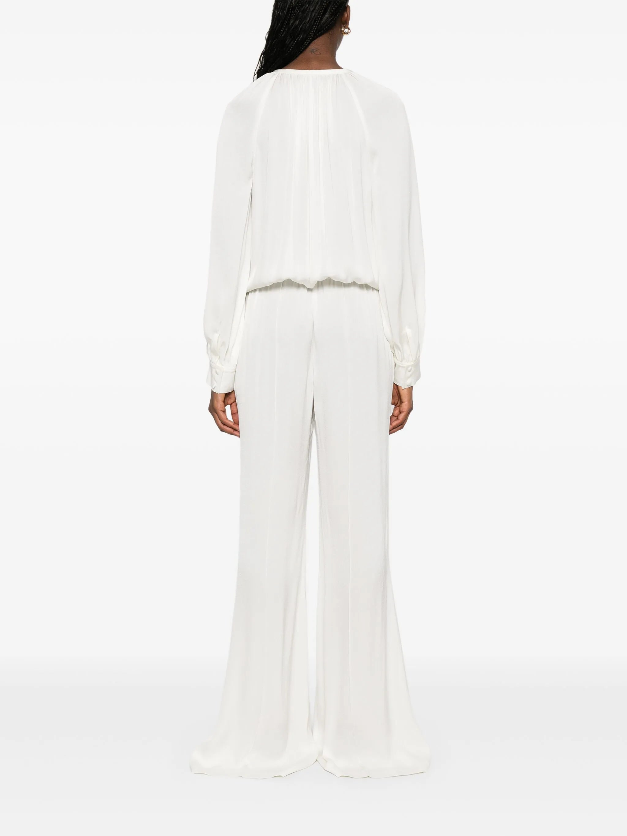 tie-neck jumpsuit