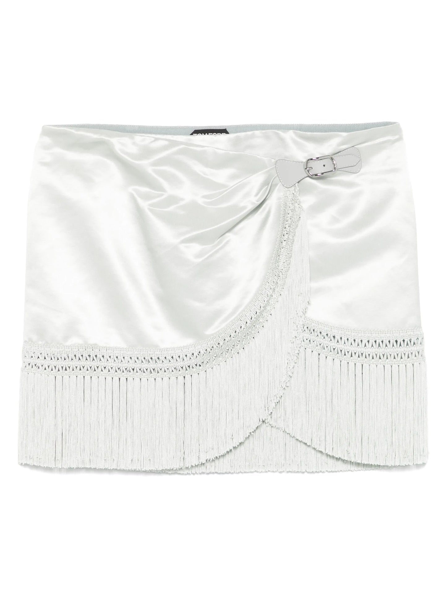 fringed-hem mini skirt