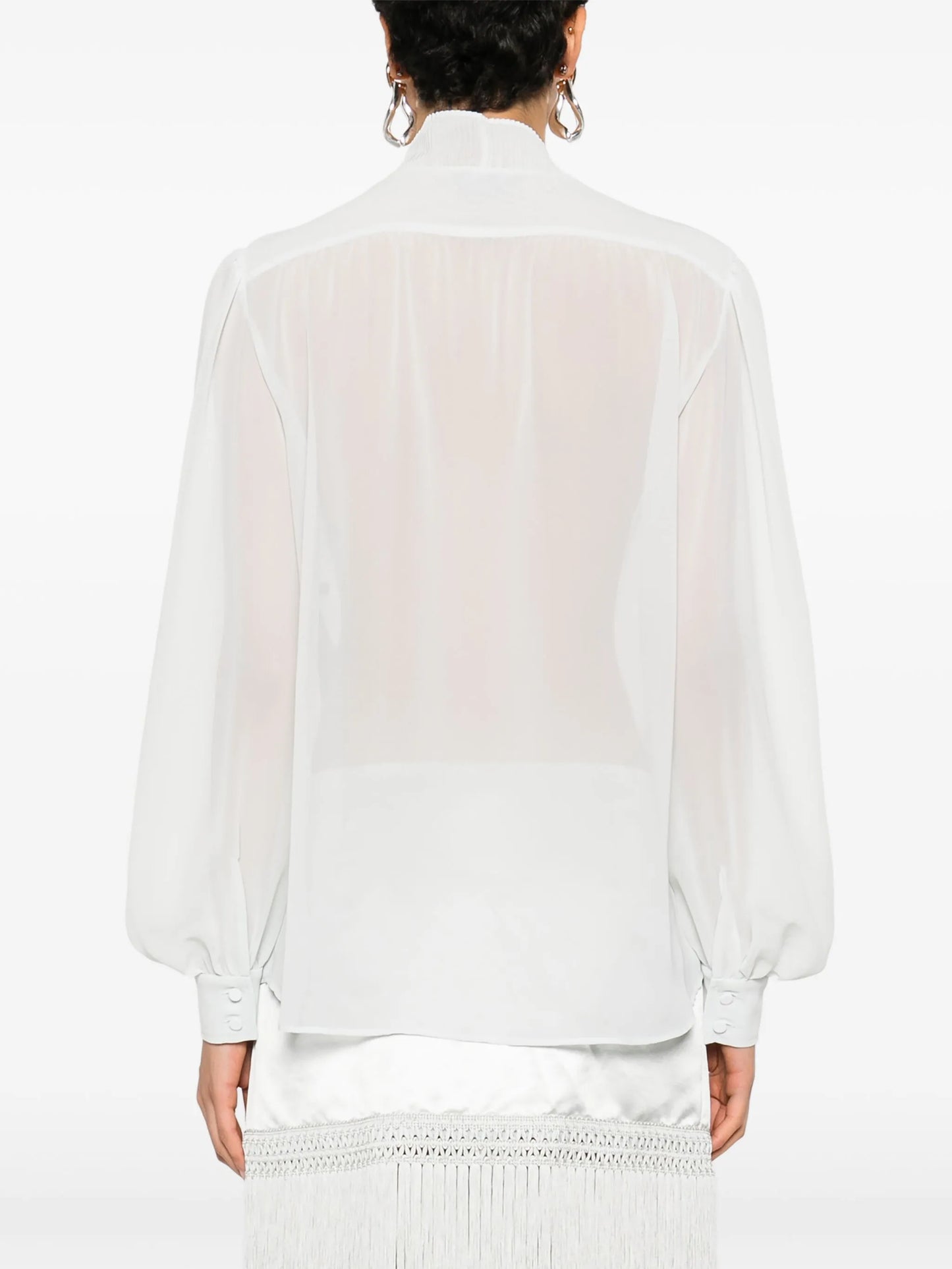pintuck-detailed blouse