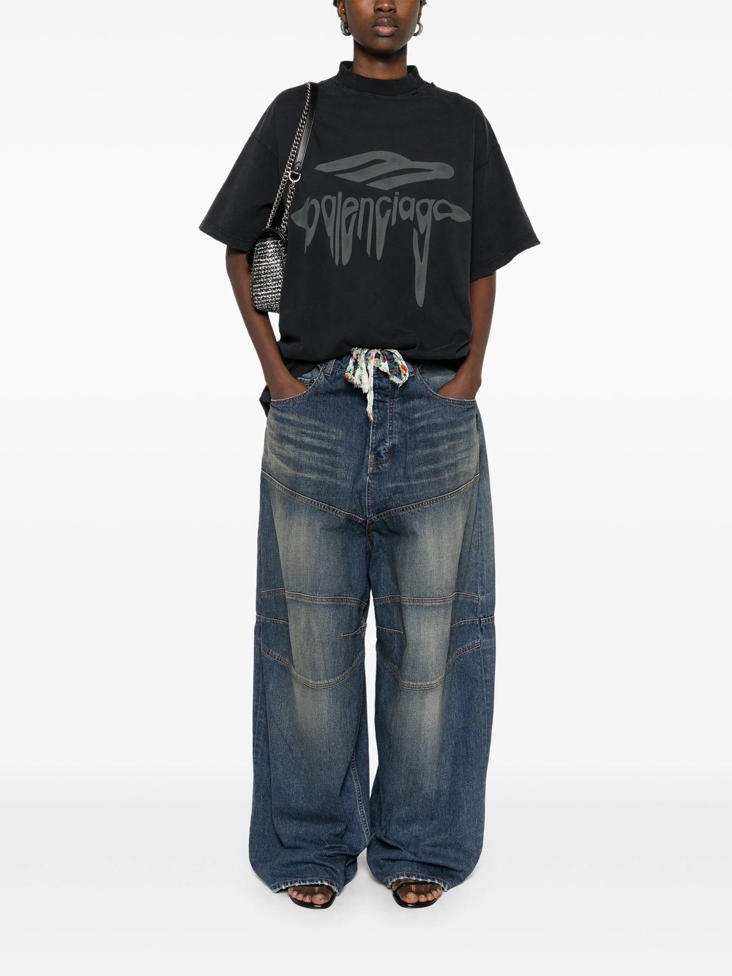 logo-patch jeans