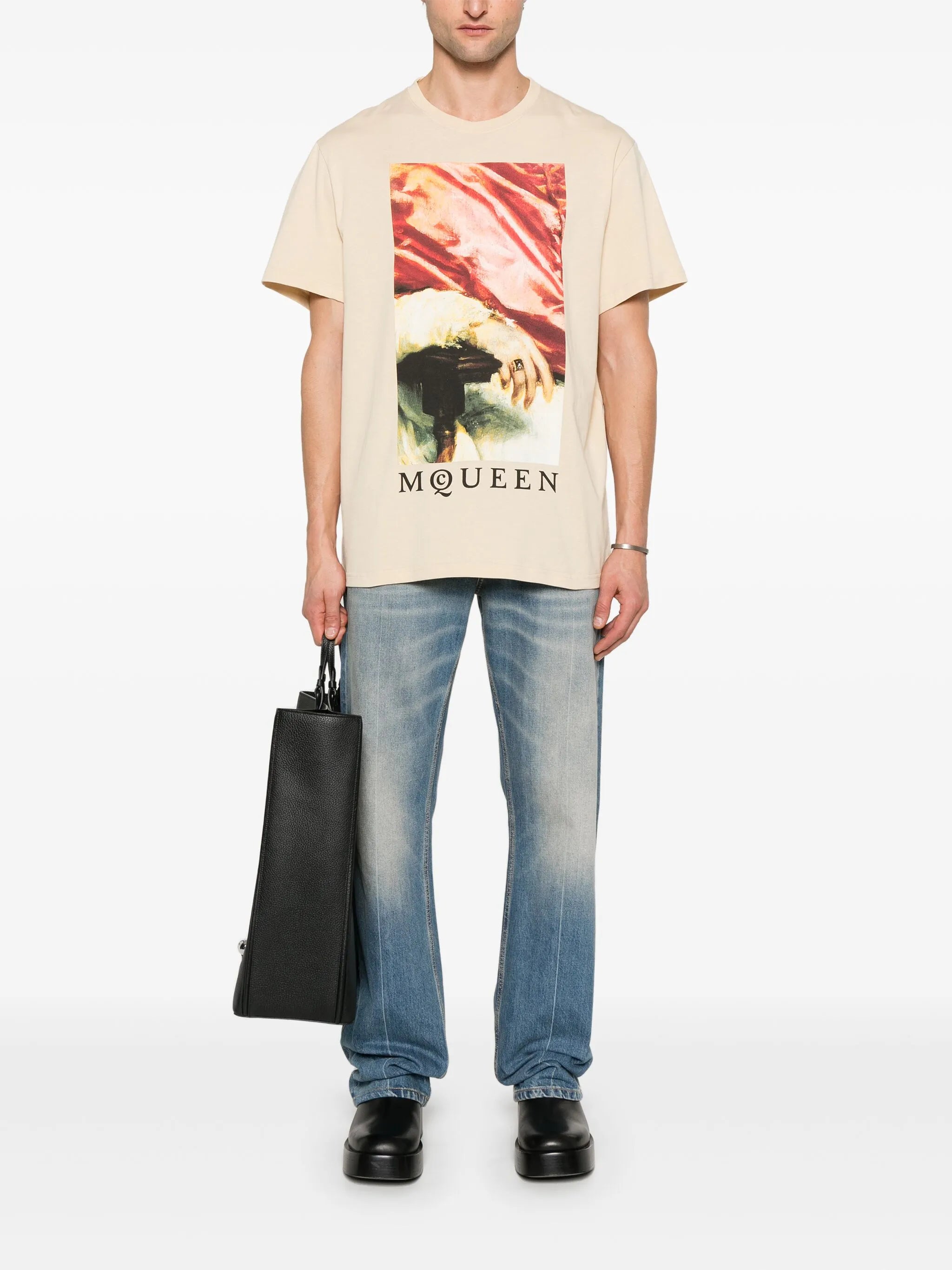 painting-print T-shirt