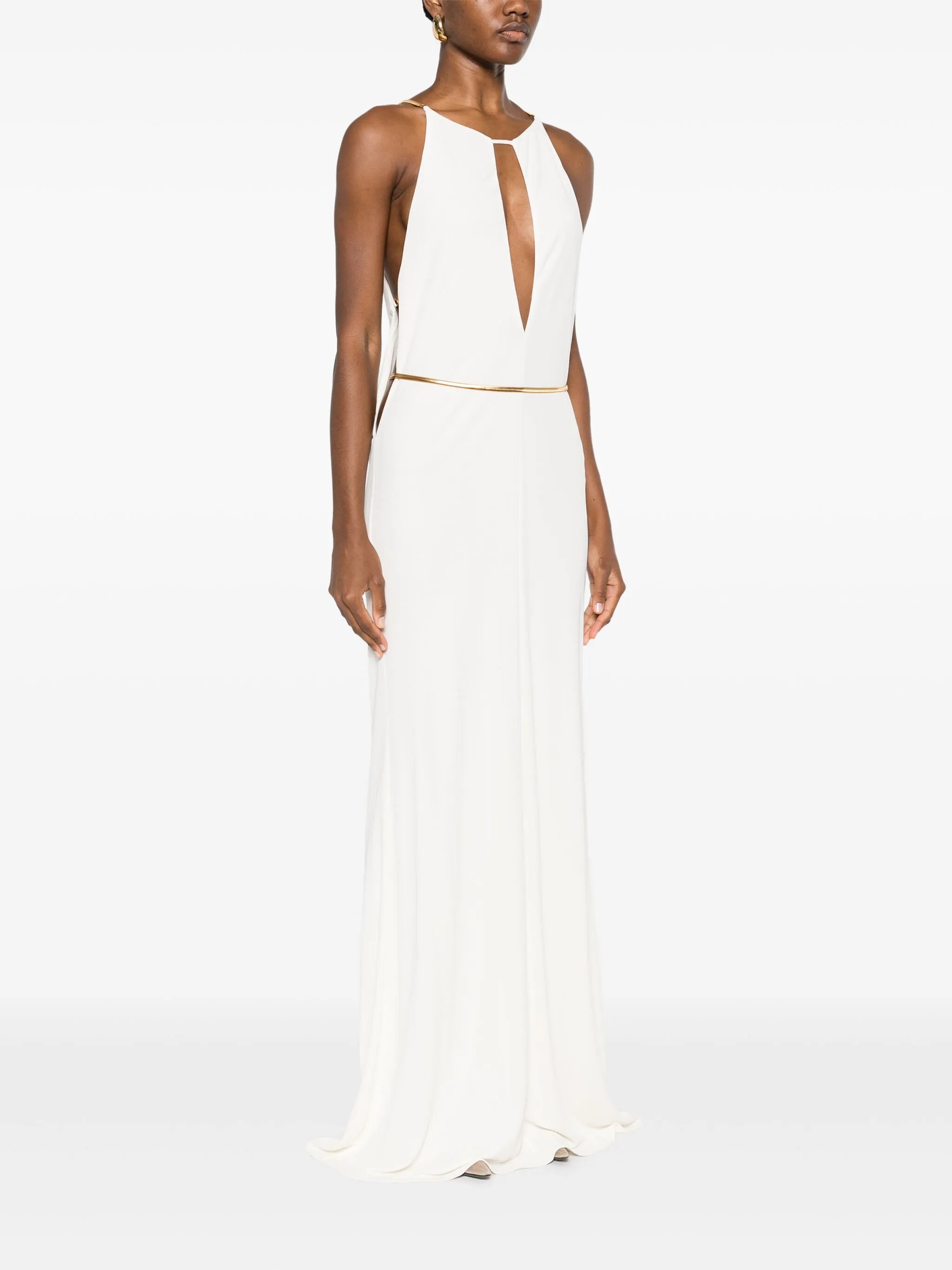 belted maxi dress