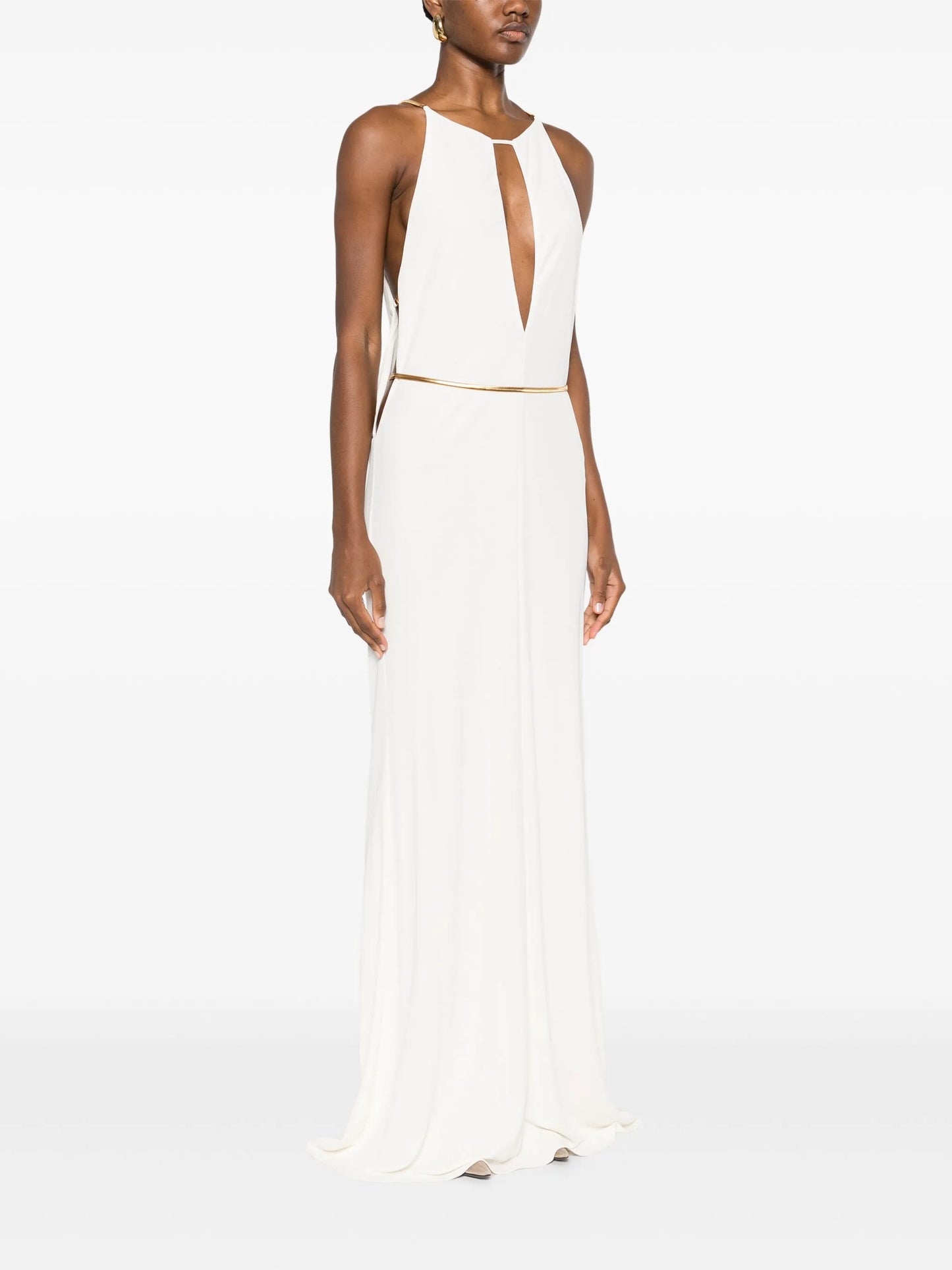 belted maxi dress