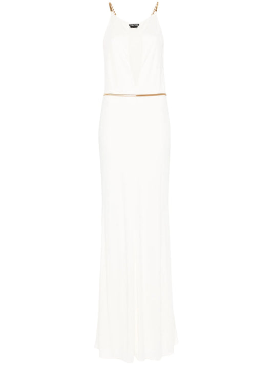 belted maxi dress