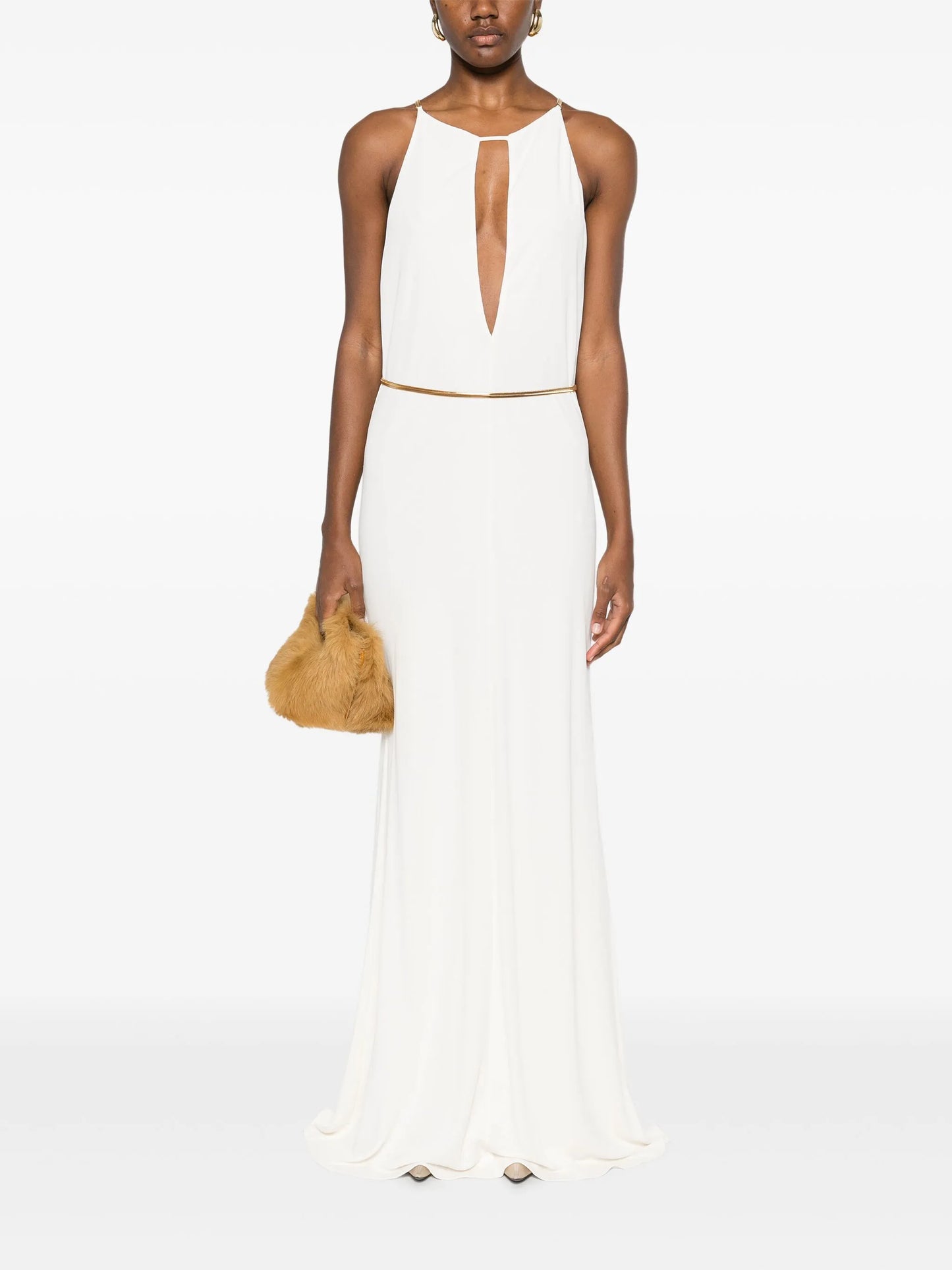 belted maxi dress