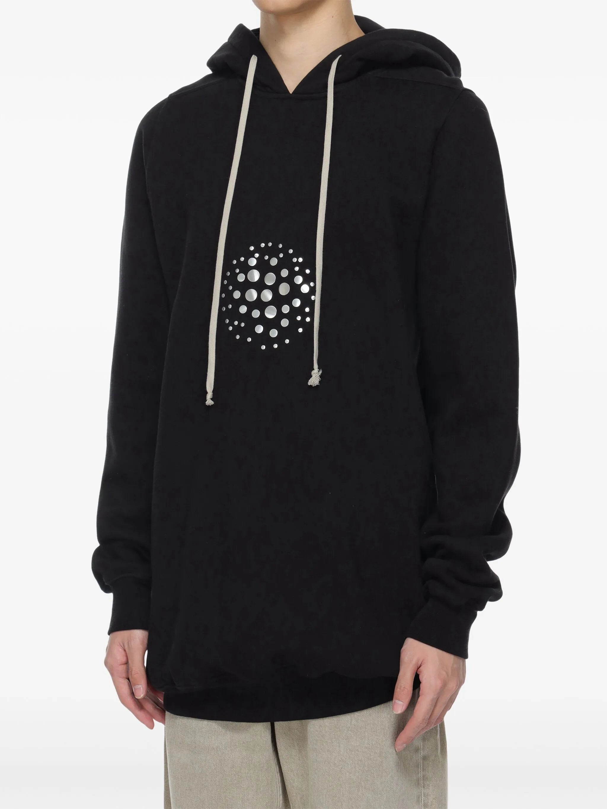 mirrored-stud hoodie