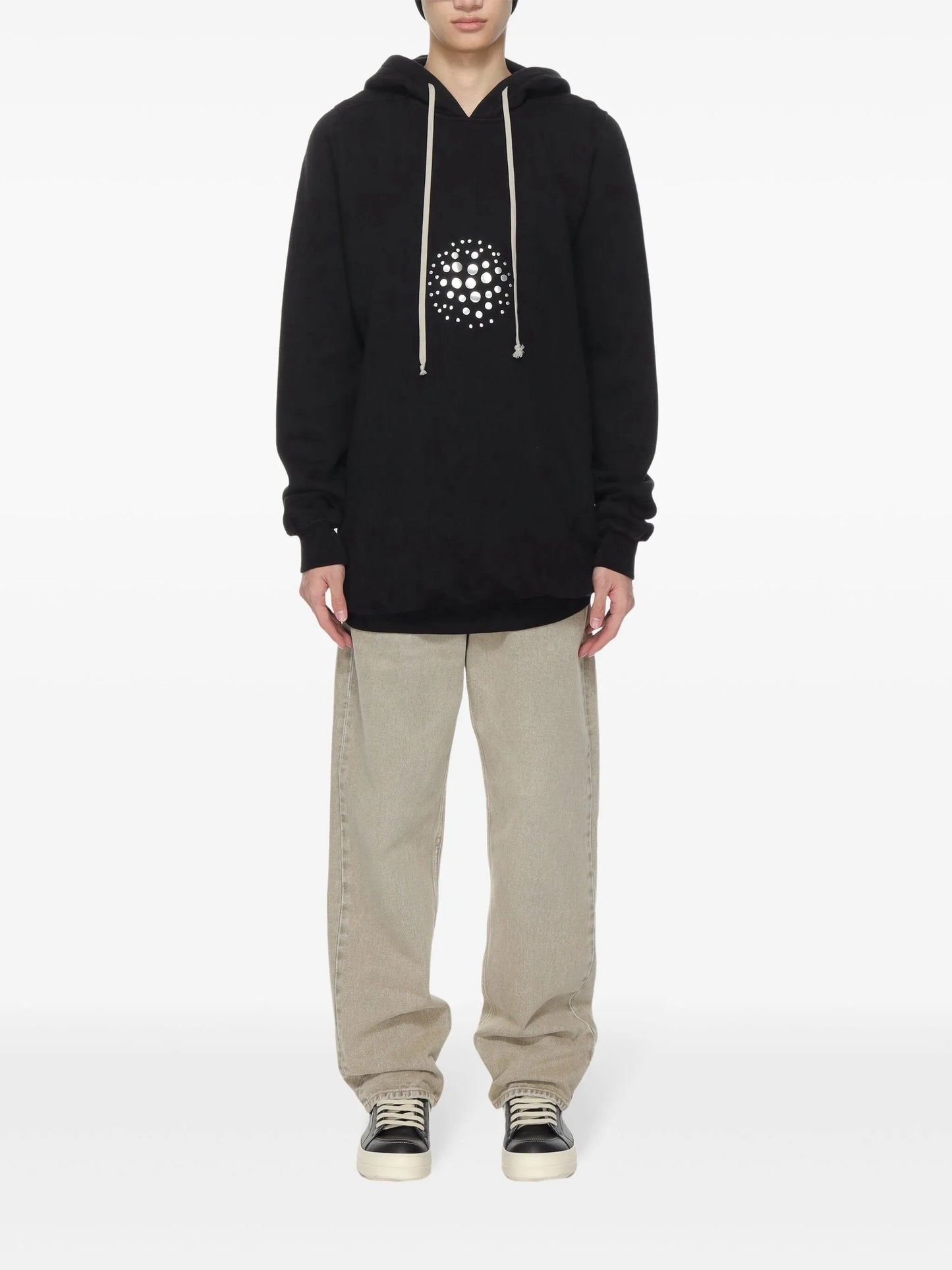 mirrored-stud hoodie