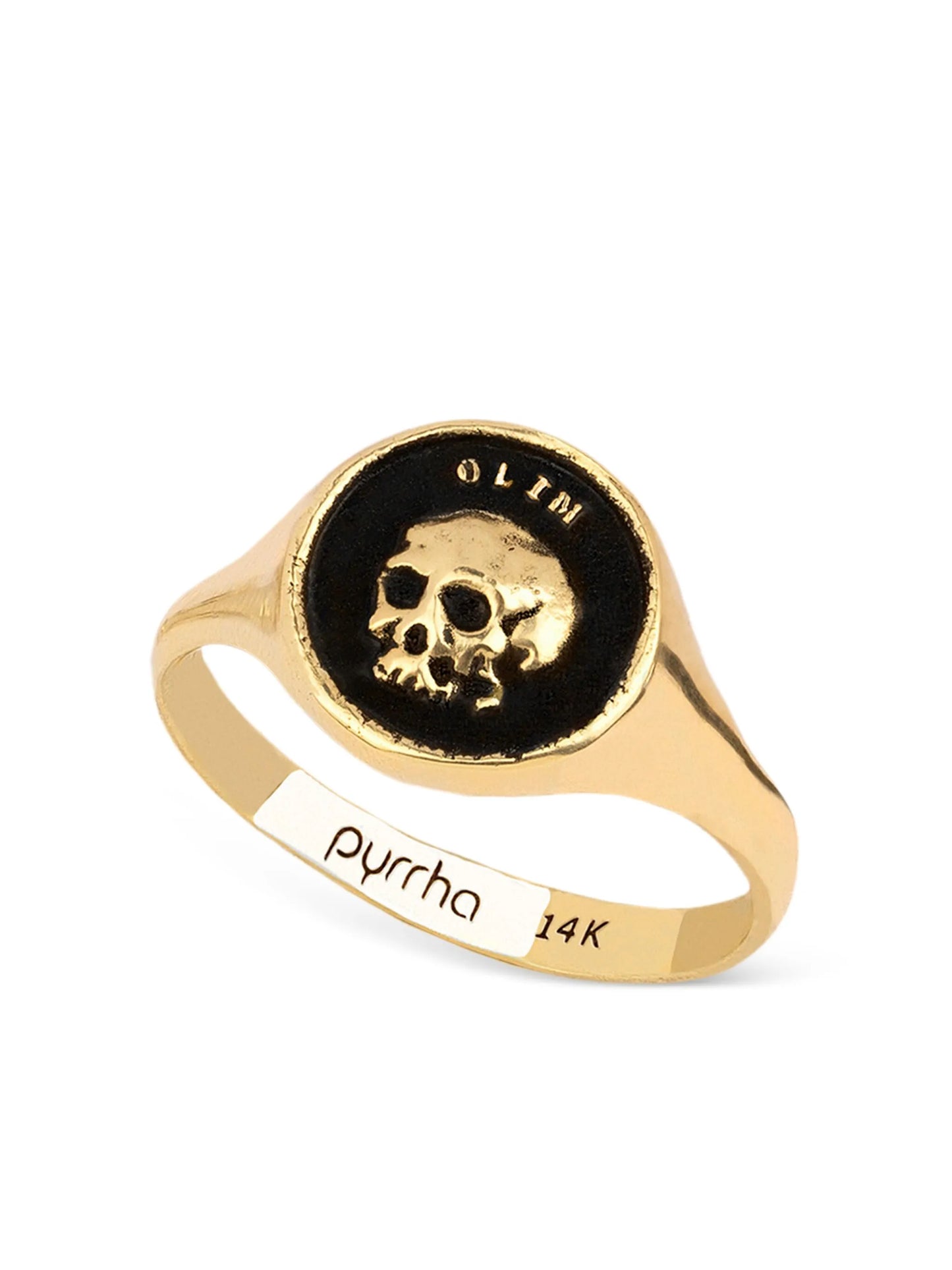 14CT yellow gold What Once Was signet ring