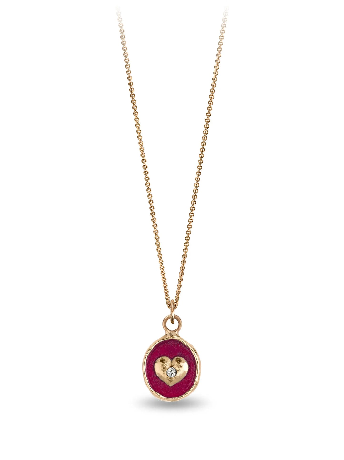 14K yellow gold Loving Talisman diamond pendant necklace