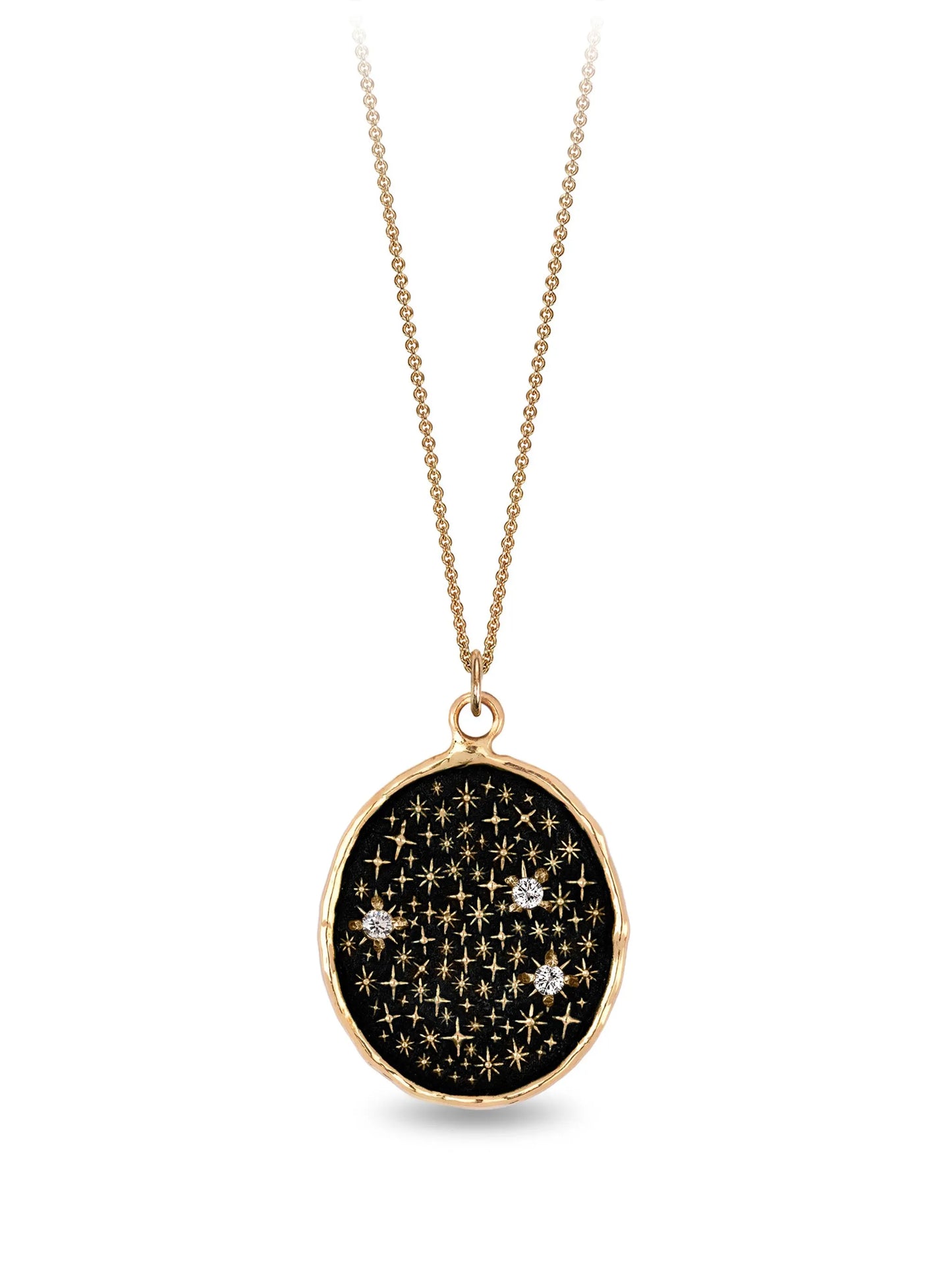 14CT yellow gold We Are Stardust Talisman diamond pendant necklace