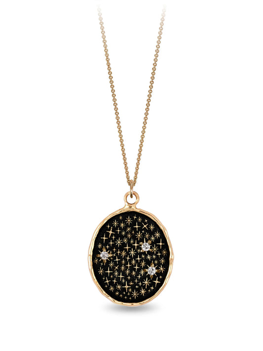 14CT yellow gold We Are Stardust Talisman diamond pendant necklace
