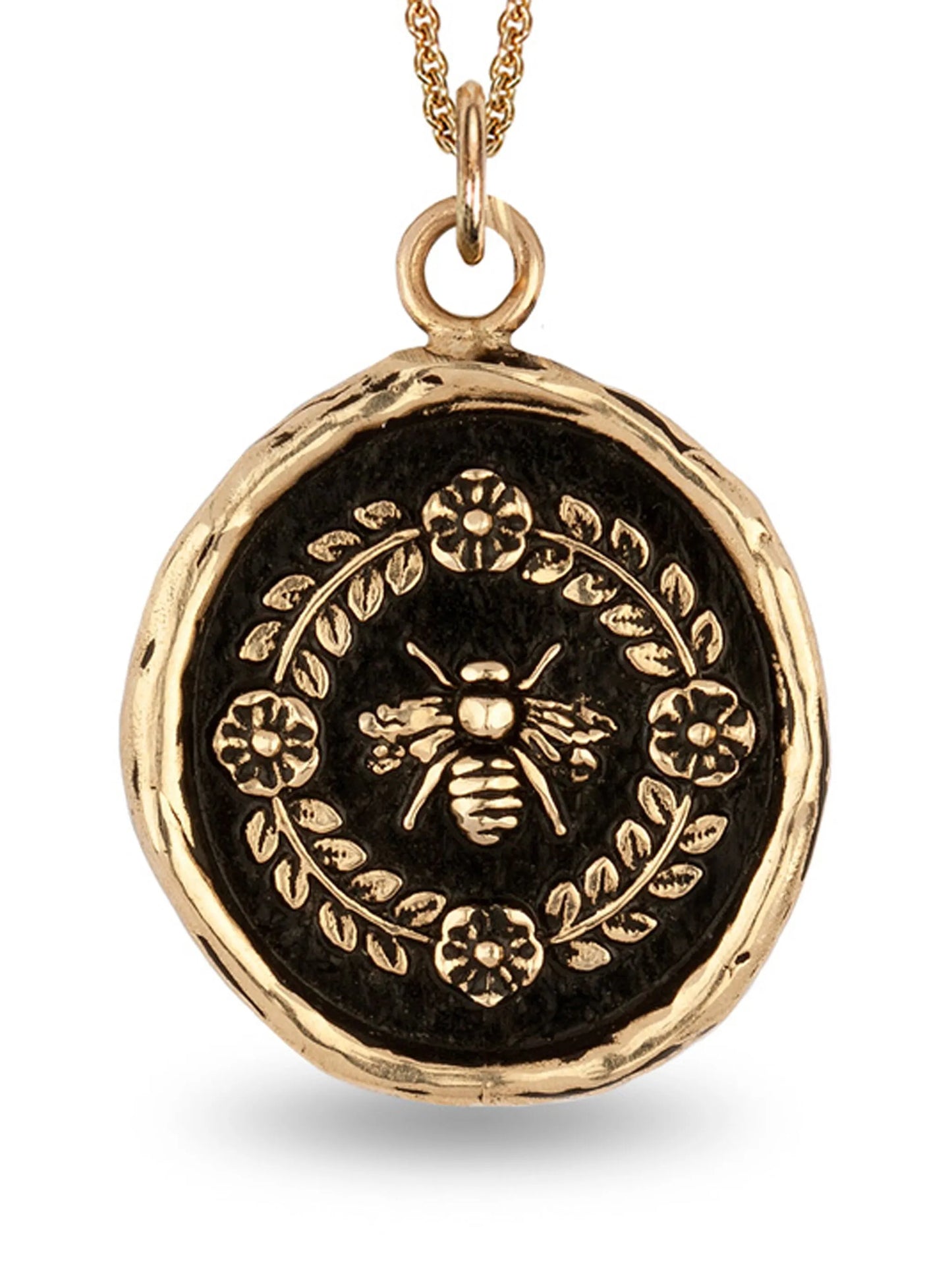 14K yellow gold Honeybee Talisman necklace