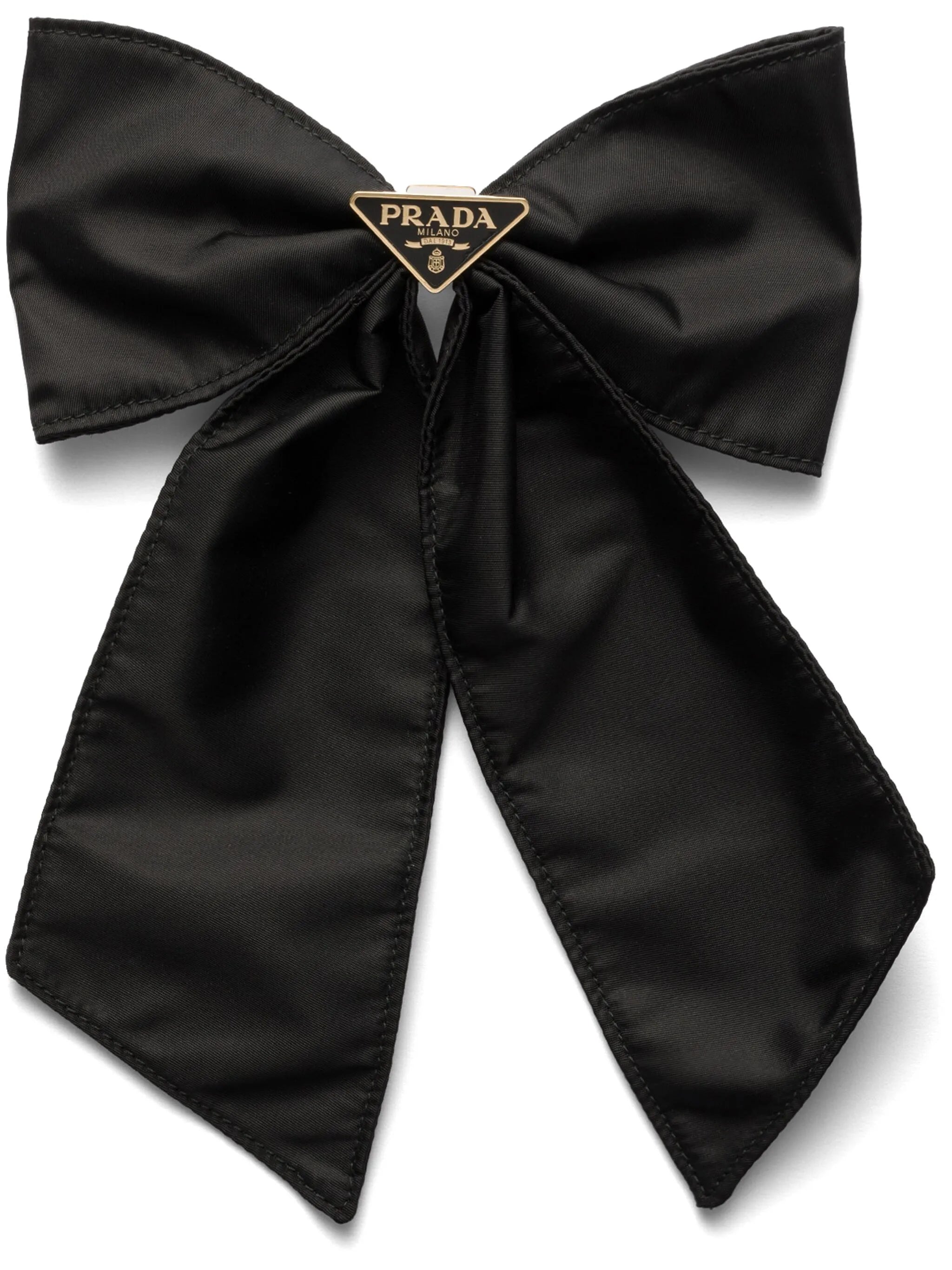 logo-embellishment bow hair clip