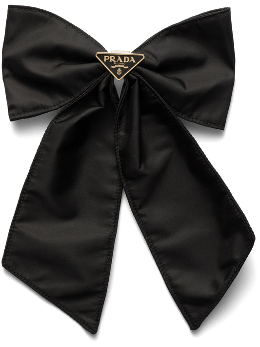 logo-embellishment bow hair clip