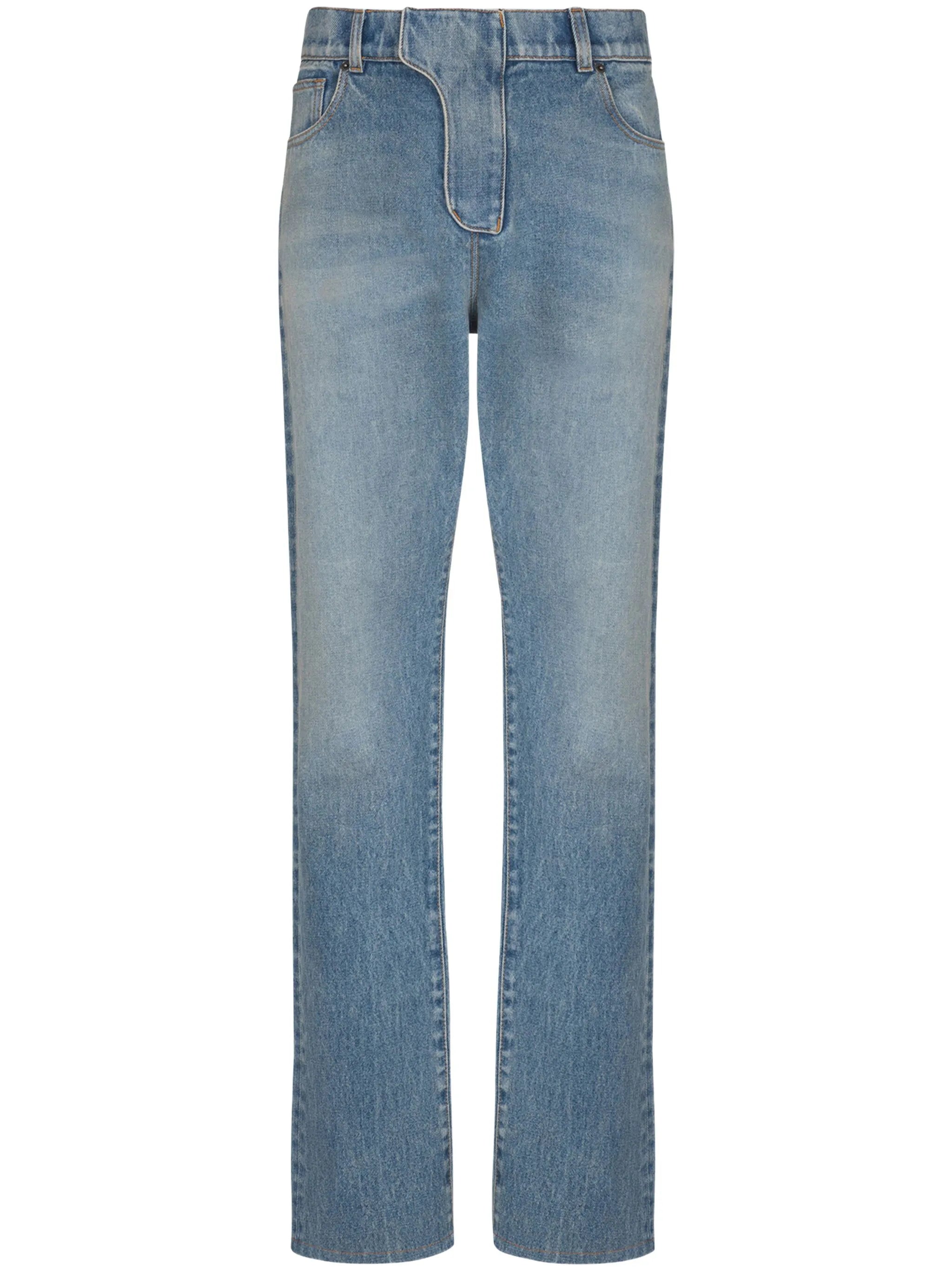straight-leg jeans